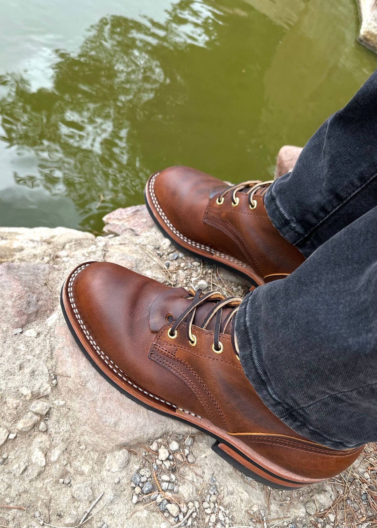 Photo by Mario357 on April 26, 2026 of the Nicks Falcon in Horween Orange Predator.