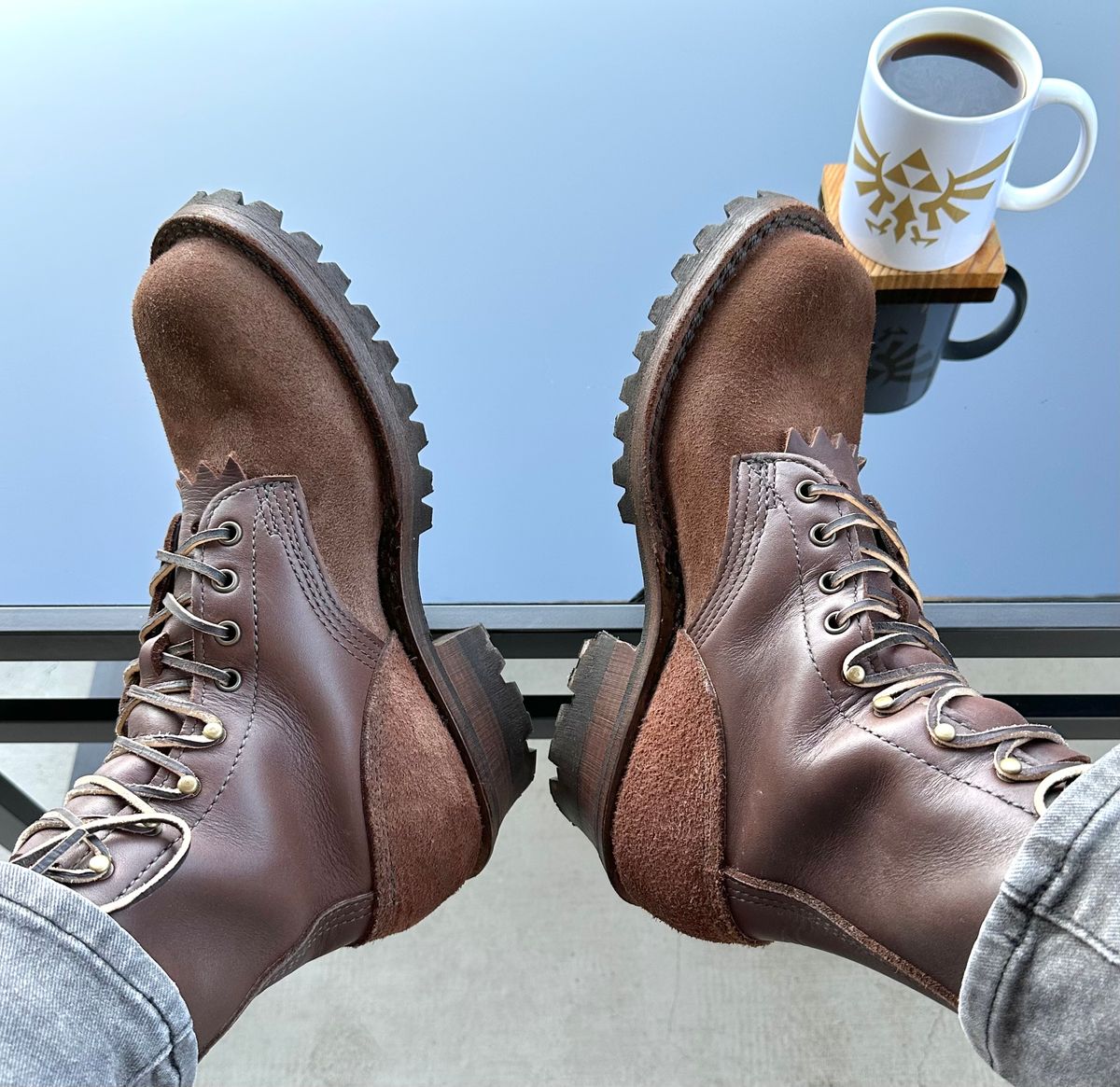 Photo by Mario357 on January 27, 2026 of the JK Boots Superduty in Seidel Brown Oil Tan Roughout.