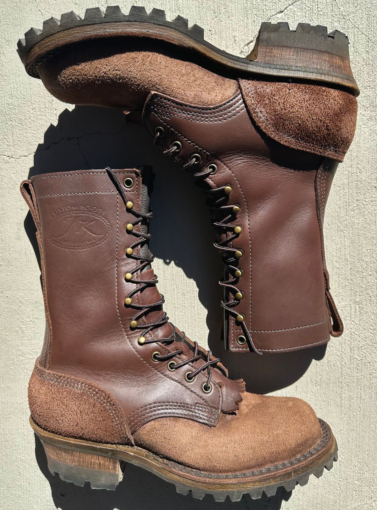 Photo by Mario357 on February 8, 2026 of the JK Boots Superduty in Seidel Brown Oil Tan Roughout.