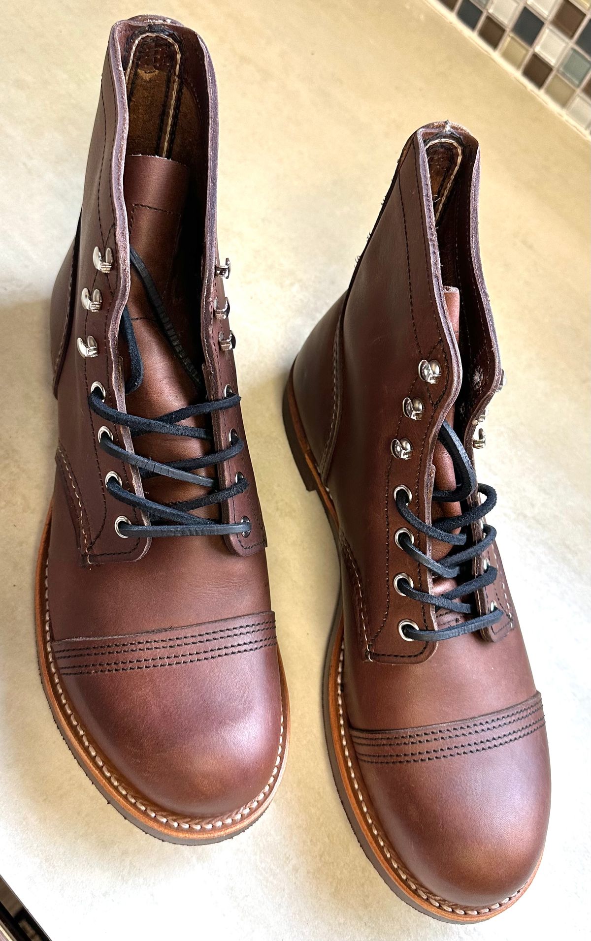 Photo by Mario357 on October 14, 2025 of the Red Wing Iron Ranger in S.B. Foot Amber Harness.