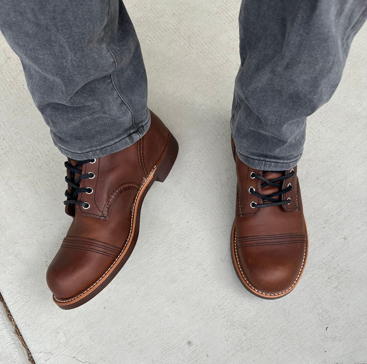 Photo by Mario357 on October 14, 2025 of the Red Wing Iron Ranger in S.B. Foot Amber Harness.