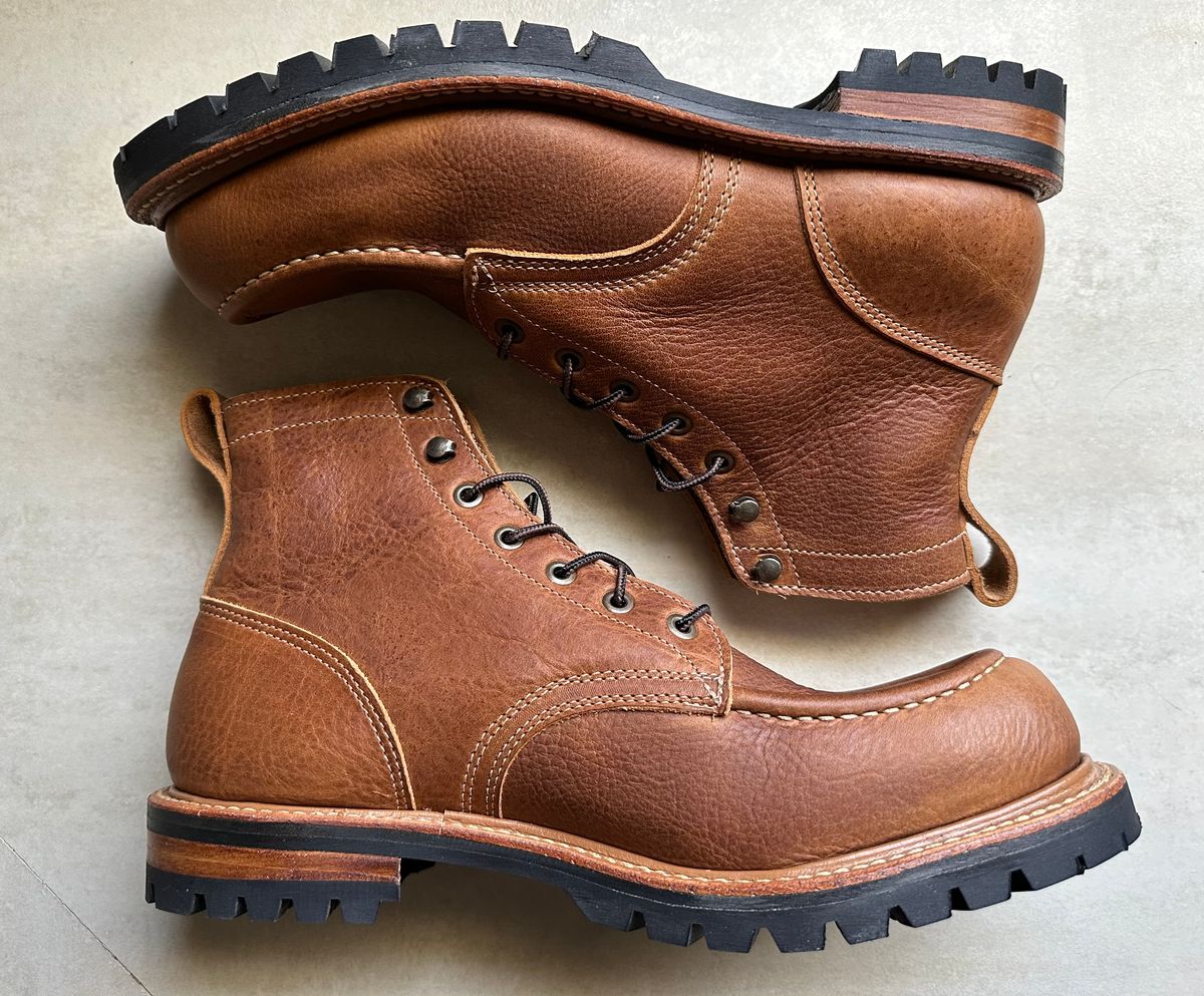 Photo by Mario357 on September 27, 2025 of the Truman Moc Toe in British Tan Grizzly.