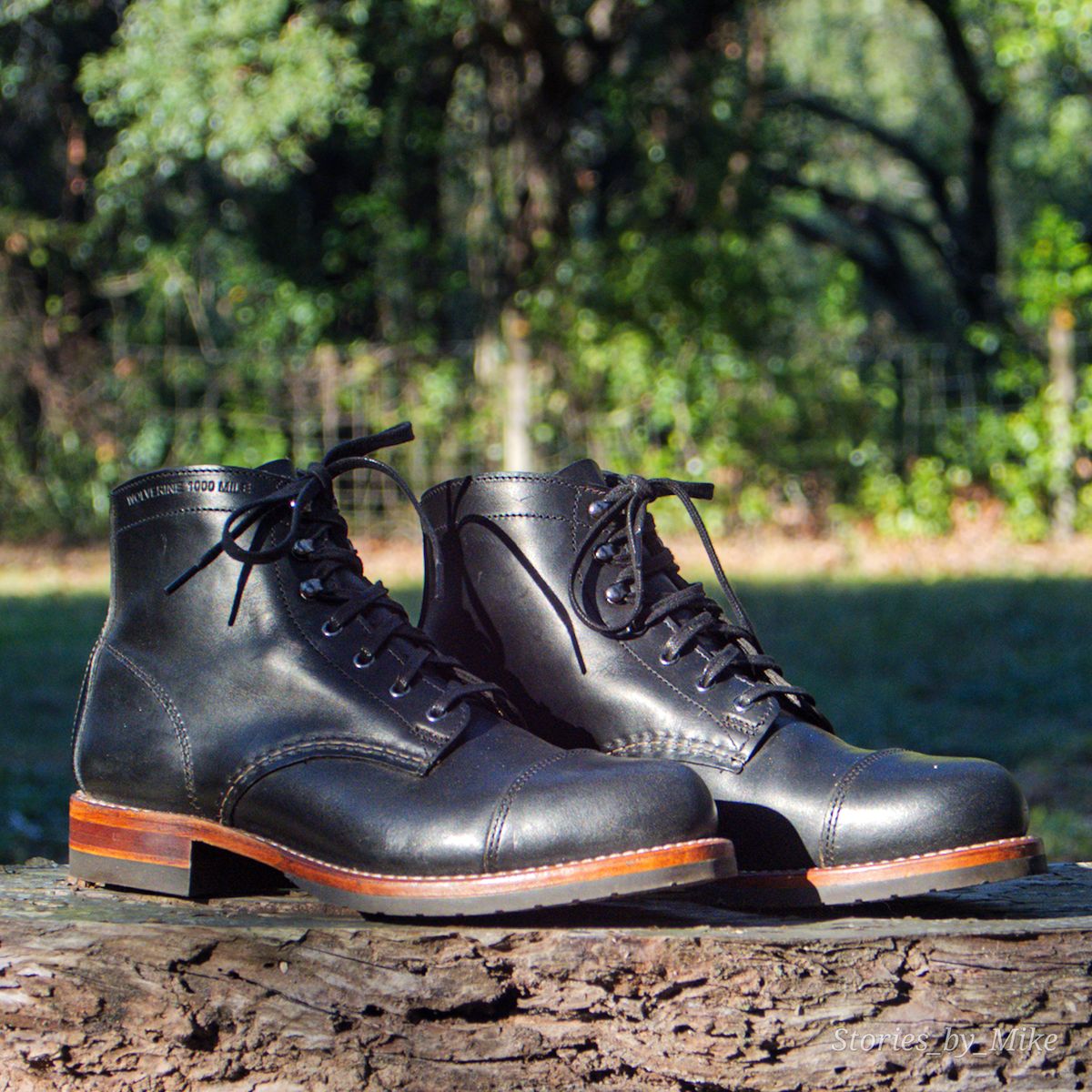 Photo by MTrump on November 25, 2024 of the Wolverine 1000 Mile Cap-Toe Boot in Horween Black Chromexcel.