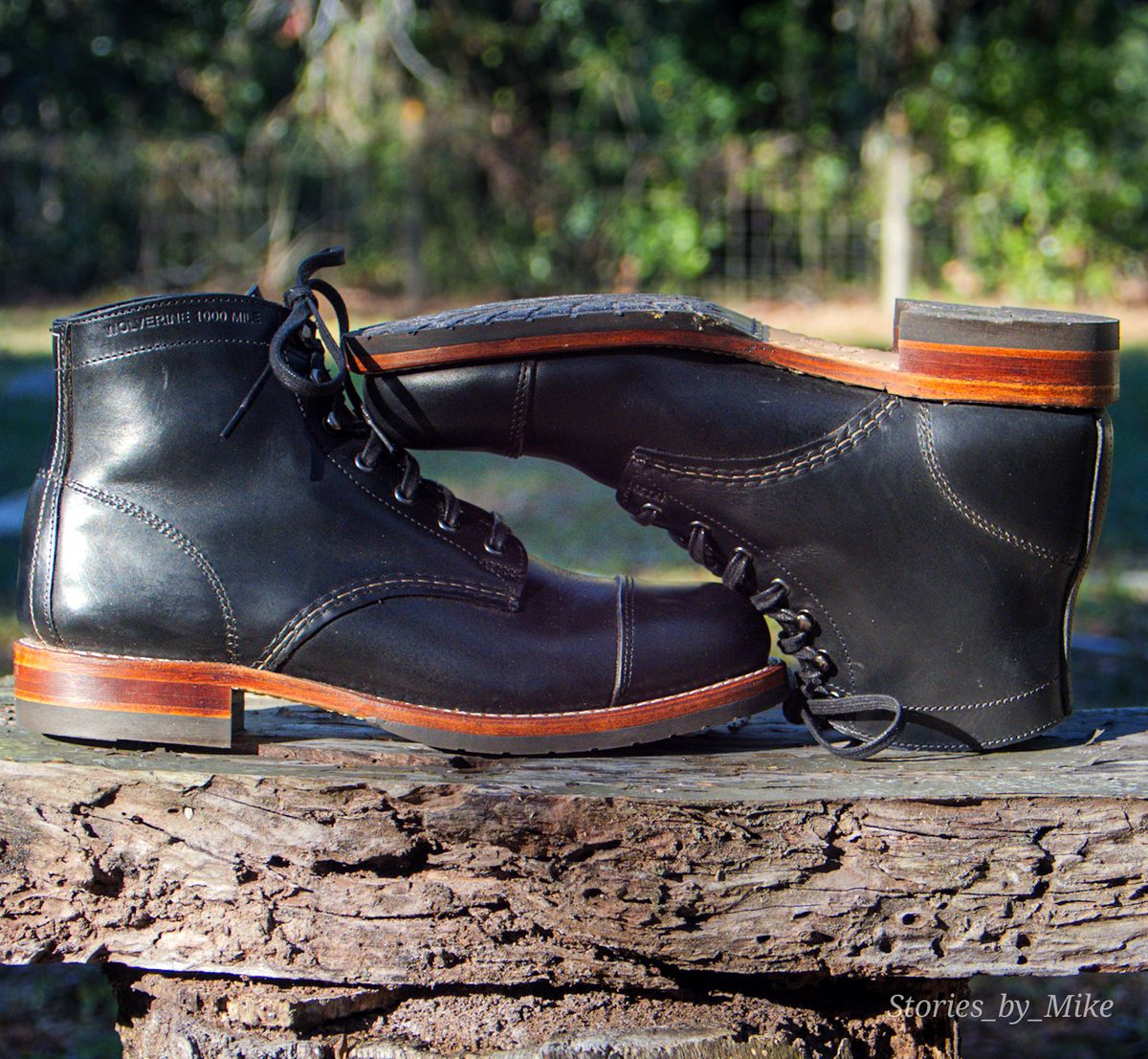 Photo by MTrump on November 25, 2024 of the Wolverine 1000 Mile Cap-Toe Boot in Horween Black Chromexcel.