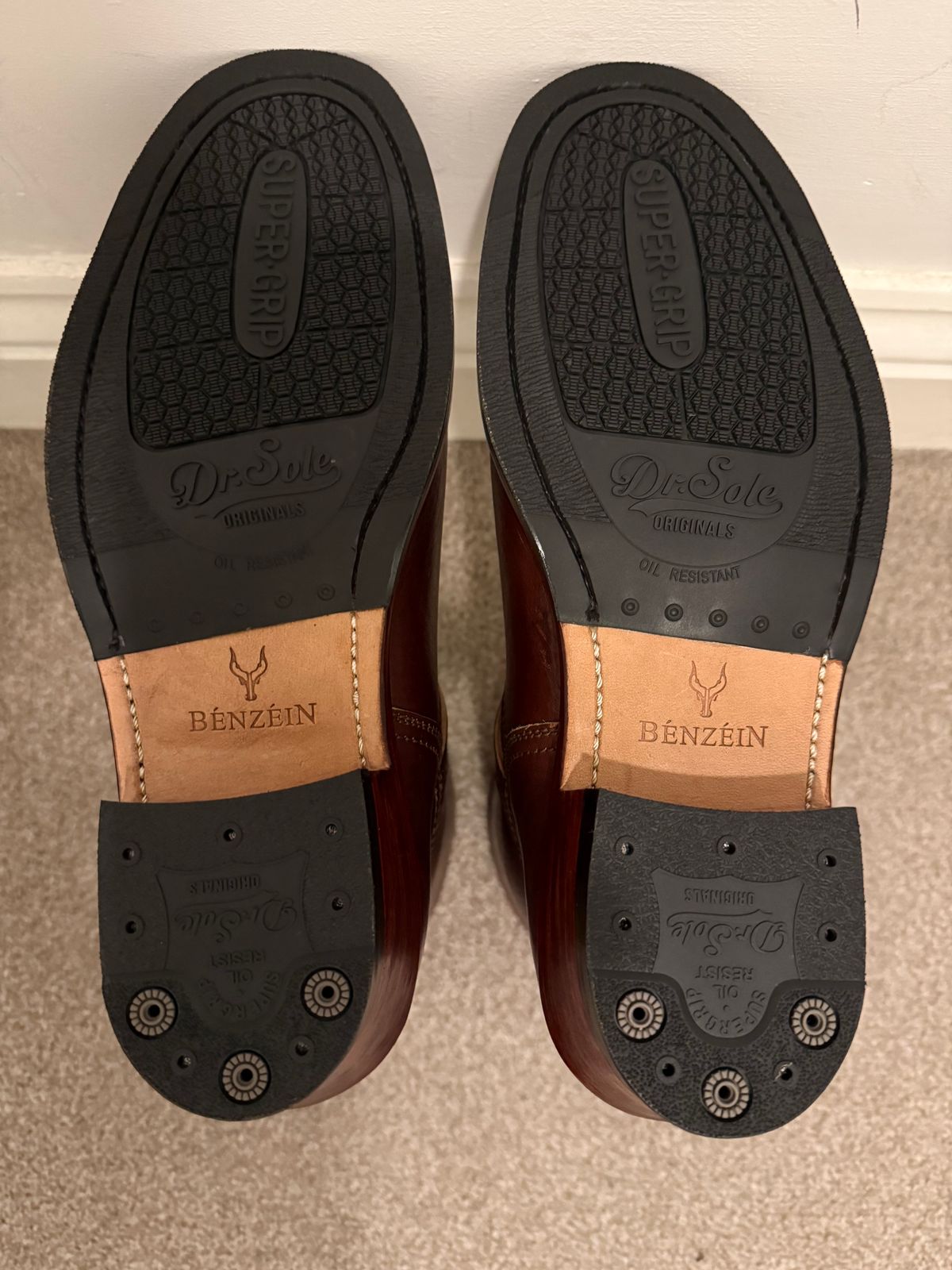 Photo by indigoworker on October 31, 2025 of the Benzein The Keeper 'Type 2' Engineer Boot in Horween Horsehide Overdyed Dark Brown.