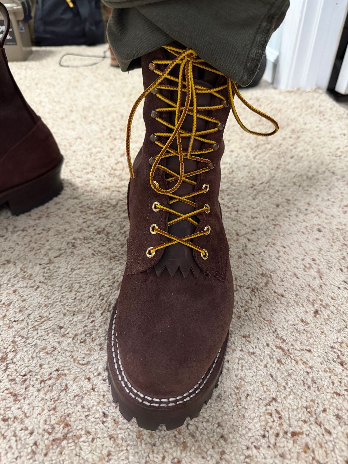 Photo by bmoredrew on May 19, 2026 of the Nicks BuilderPro in Seidel 1964 Mahogany Roughout.