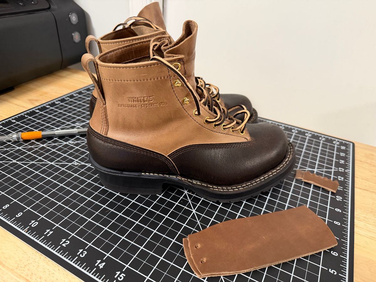 Photo by bmoredrew on May 13, 2026 of the White's 350 Cutter in Horween Natural Chromexcel & Horween Dark Brown Waxed Flesh.