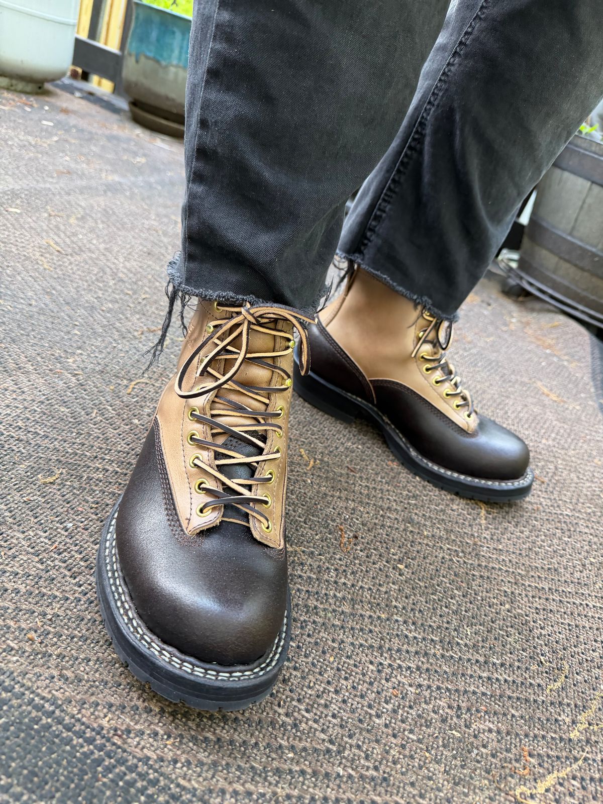Photo by bmoredrew on May 12, 2026 of the White's 350 Cutter in Horween Natural Chromexcel & Horween Dark Brown Waxed Flesh.