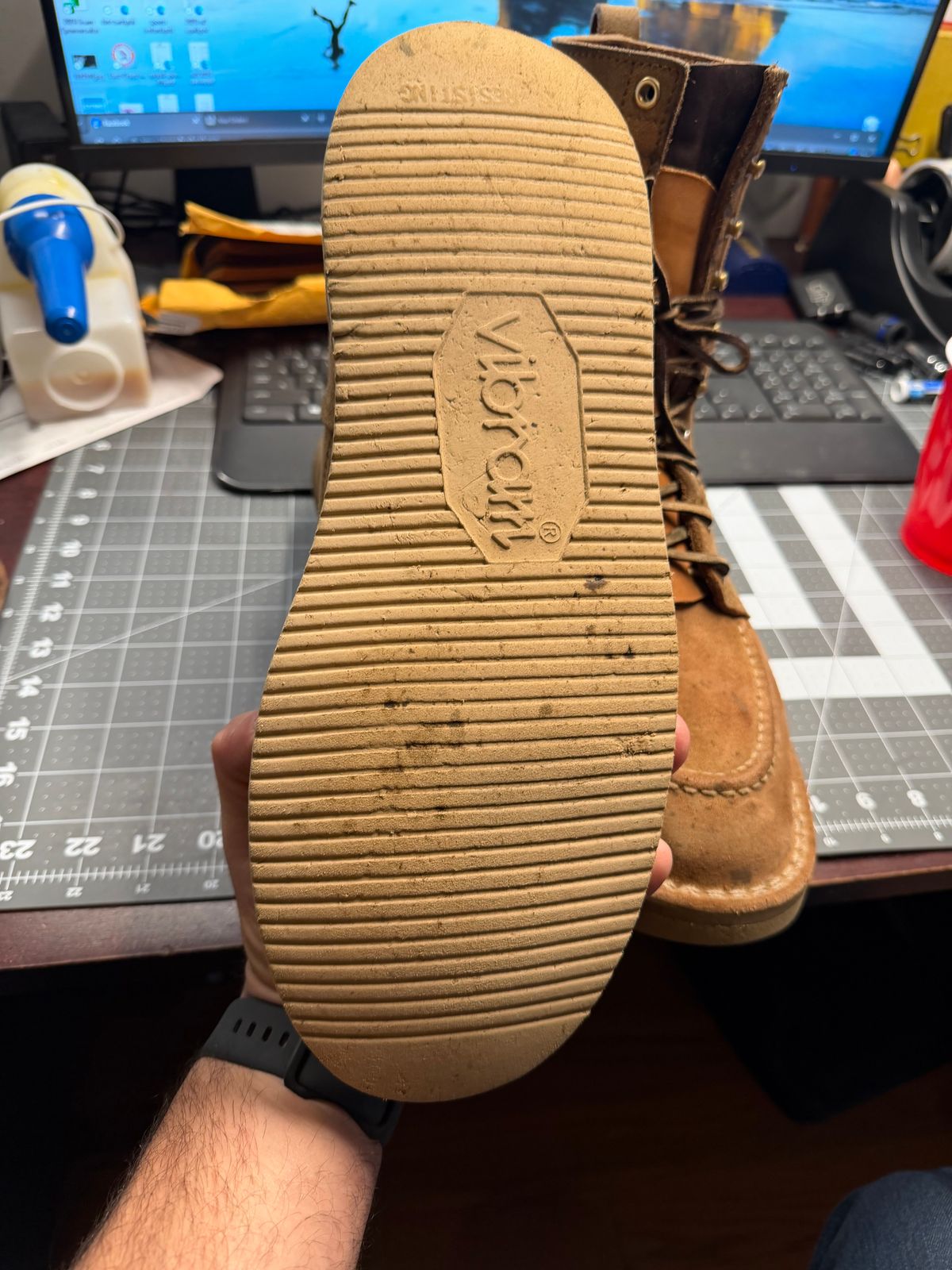 Photo by cleofus on March 15, 2026 of the Nicks Moc Toe in Seidel MaxSupport Tan.