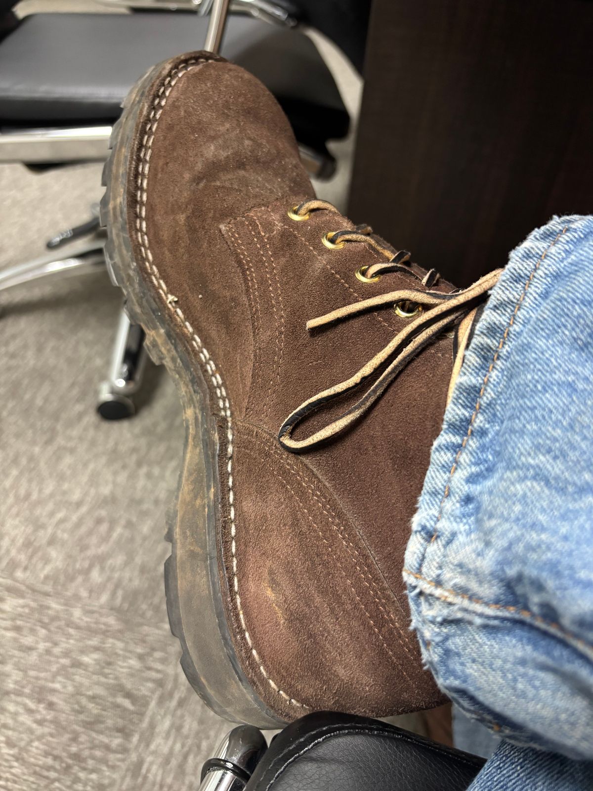 Photo by STILTS_XNGH on October 27, 2025 of the Nicks Ridgeline Hiking Boot in Nicks/1964 Mahogany.