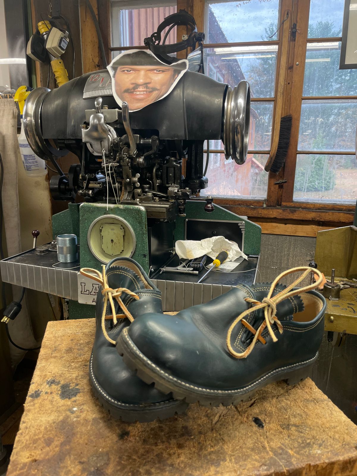 Photo by Limmer_Pat on November 5, 2024 of the Peter Limmer & Sons Custom Model in Seidel Sapphire Blue Double Shot.