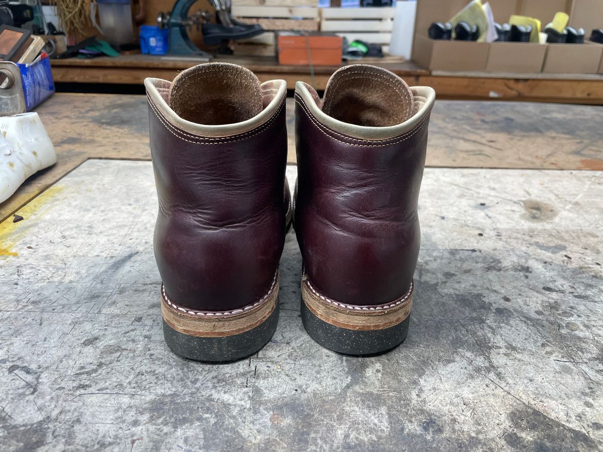 Photo by Limmer_Pat on November 5, 2024 of the Peter Limmer & Sons Custom Model in Seidel Oxblood Double Shot.