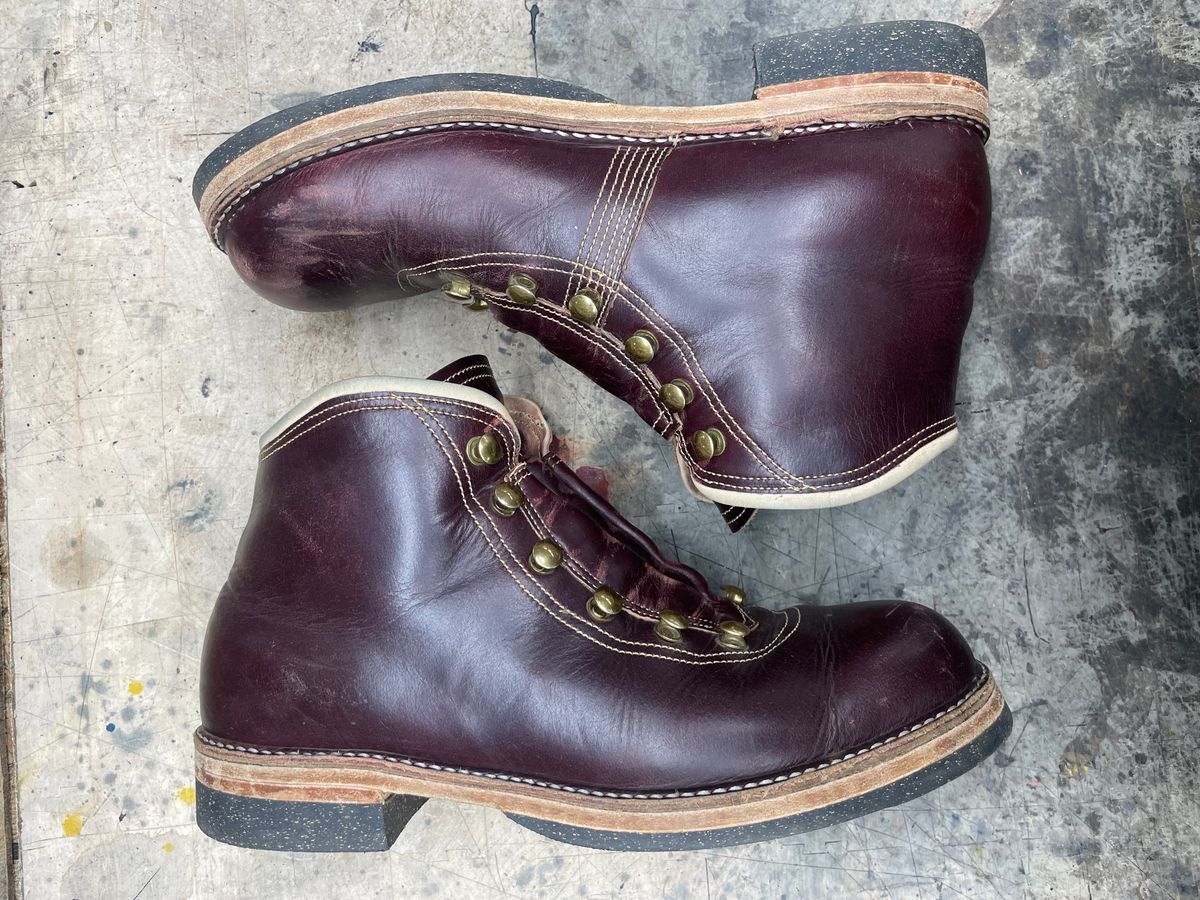 Photo by Limmer_Pat on November 5, 2024 of the Peter Limmer & Sons Custom Model in Seidel Oxblood Double Shot.
