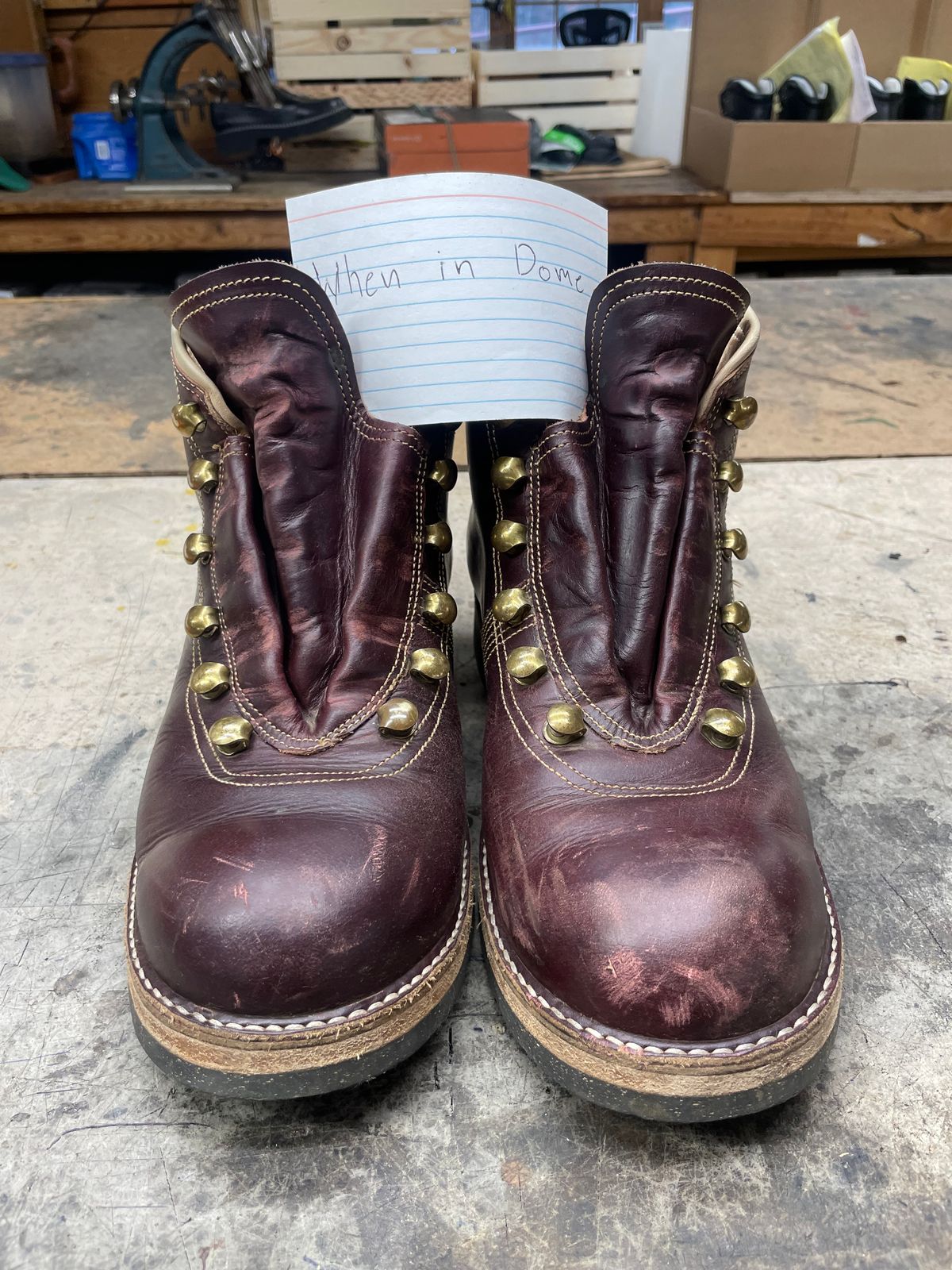 Photo by Limmer_Pat on November 5, 2024 of the Peter Limmer & Sons Custom Model in Seidel Oxblood Double Shot.