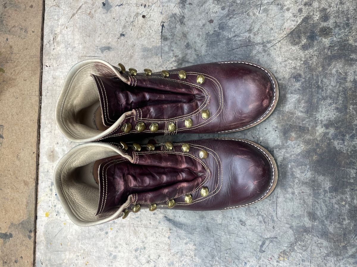 Photo by Limmer_Pat on November 5, 2024 of the Peter Limmer & Sons Custom Model in Seidel Oxblood Double Shot.