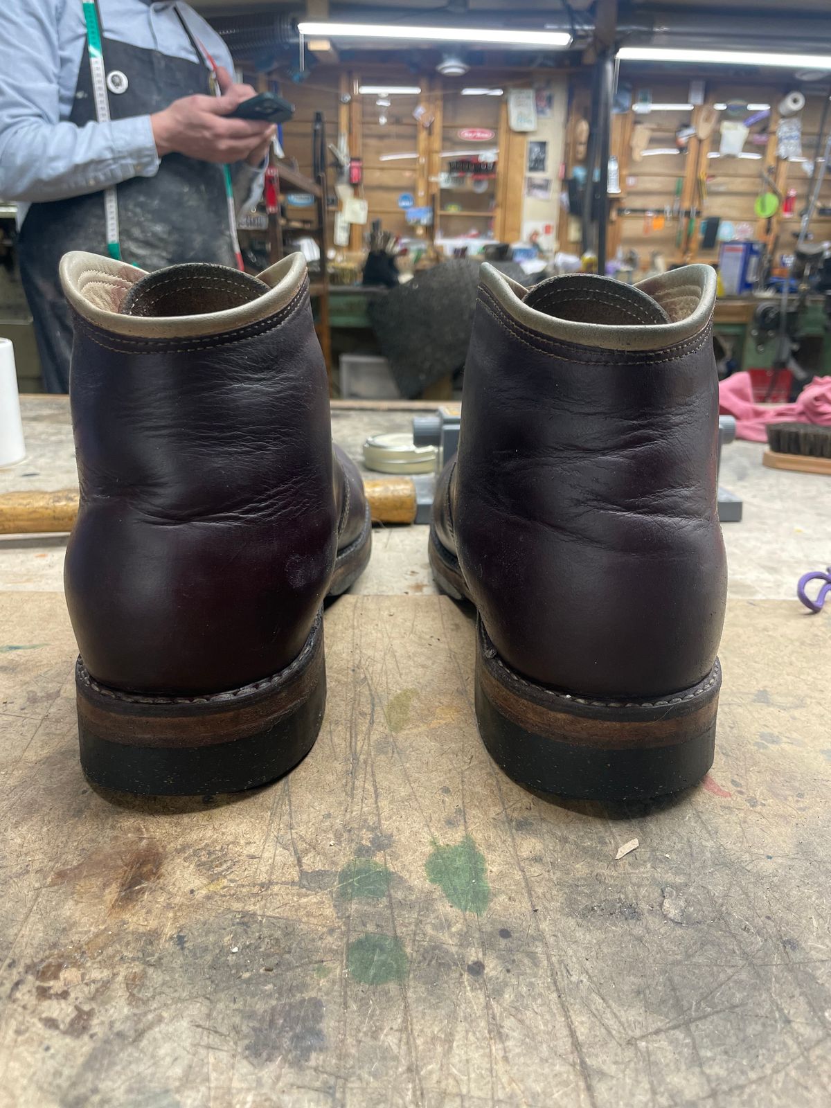Photo by Limmer_Pat on March 4, 2025 of the Peter Limmer & Sons Custom Model in Seidel Oxblood Double Shot.