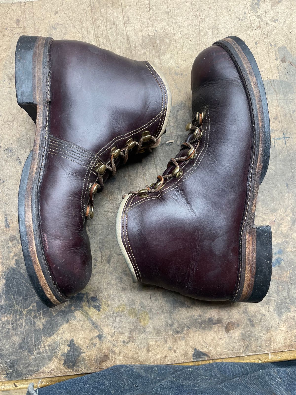 Photo by Limmer_Pat on March 4, 2025 of the Peter Limmer & Sons Custom Model in Seidel Oxblood Double Shot.