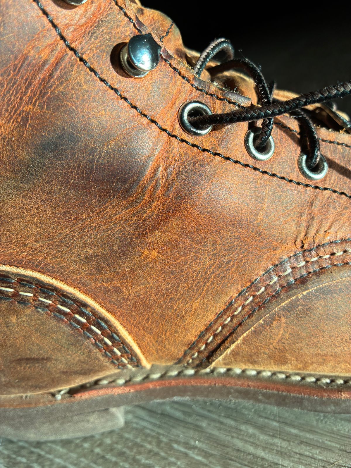 Photo by BobbyV on April 16, 2026 of the Red Wing Iron Ranger in S.B. Foot Copper Rough and Tough.