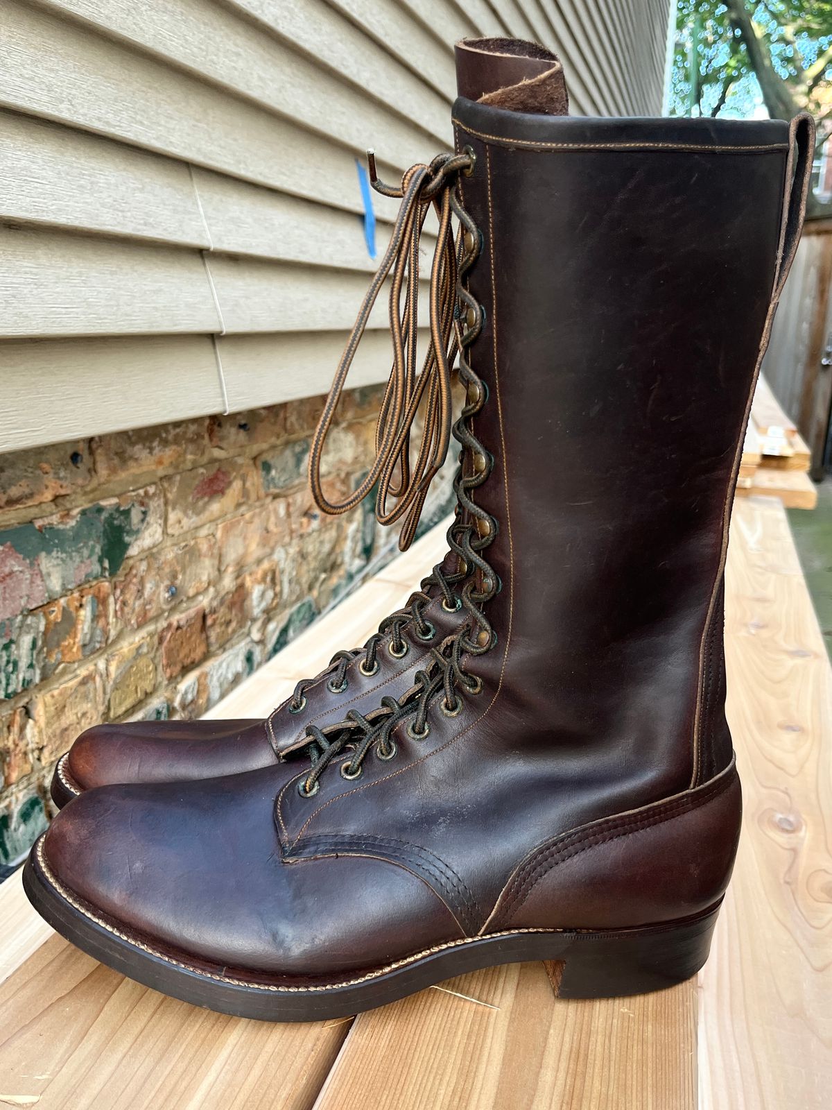 Photo by lighthouse on October 2, 2025 of the Bone Dry Shoe Co Work Boot in Unknown Leather.