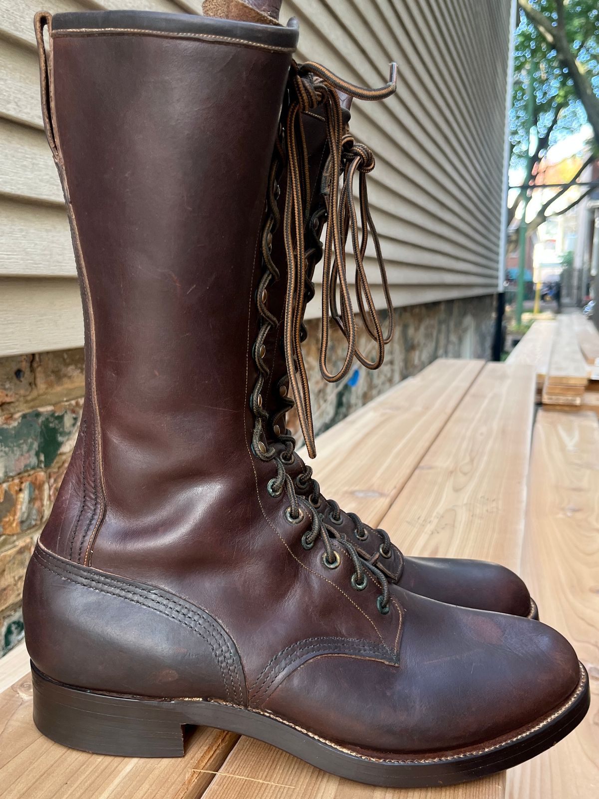 Photo by lighthouse on October 2, 2025 of the Bone Dry Shoe Co Work Boot in Unknown Leather.