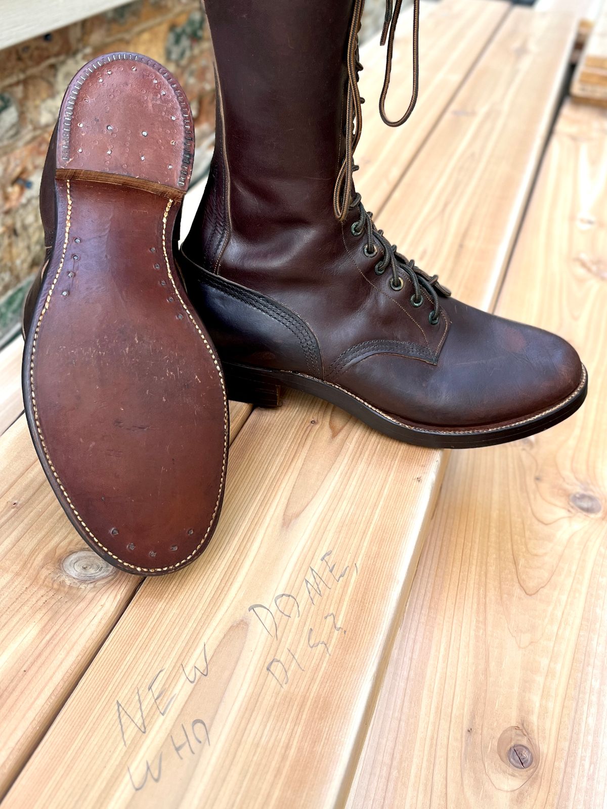Photo by lighthouse on October 2, 2025 of the Bone Dry Shoe Co Work Boot in Unknown Leather.