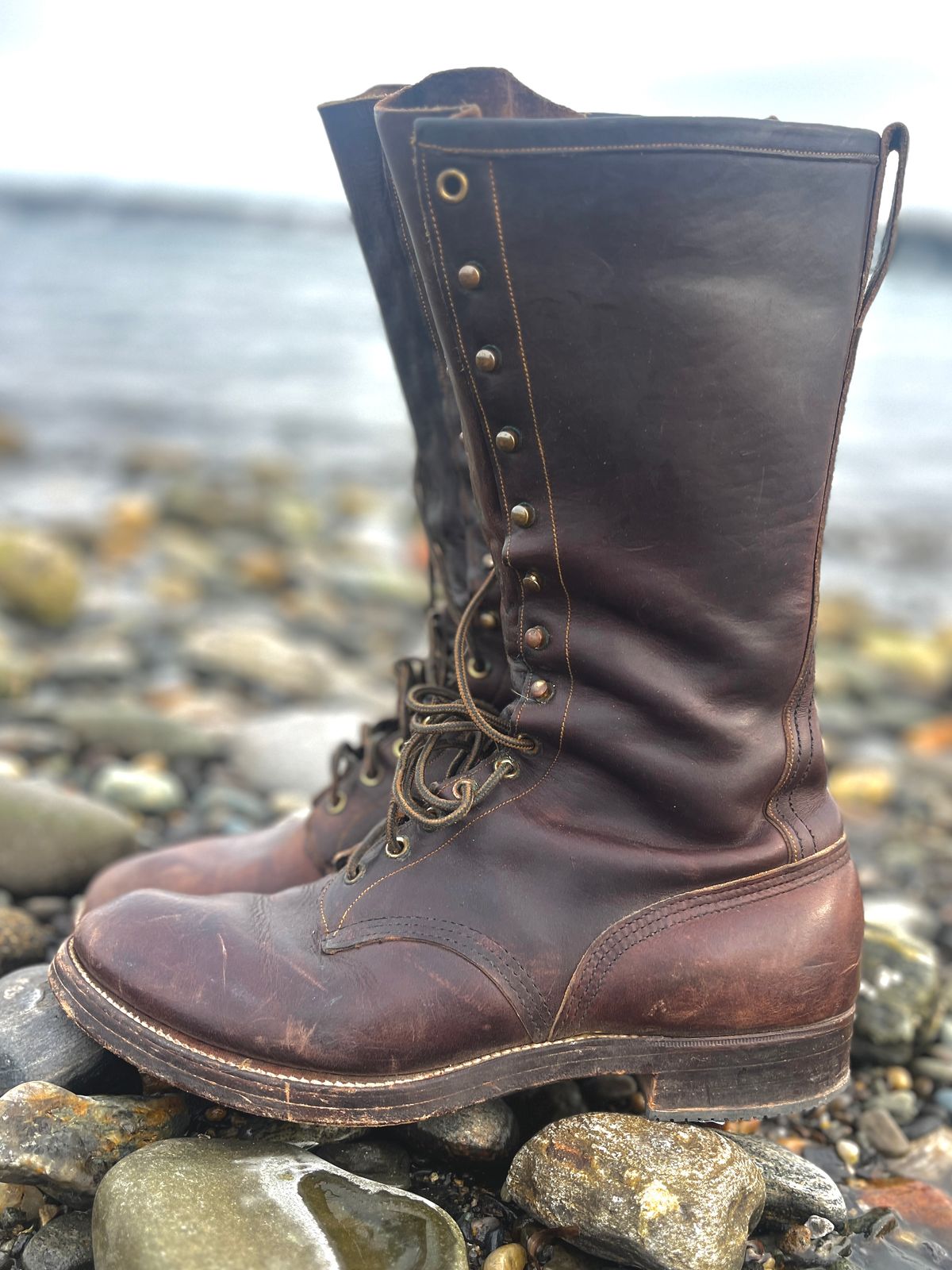 Photo by lighthouse on December 27, 2025 of the Bone Dry Shoe Co Model 26 Work Boot in Unknown Leather.