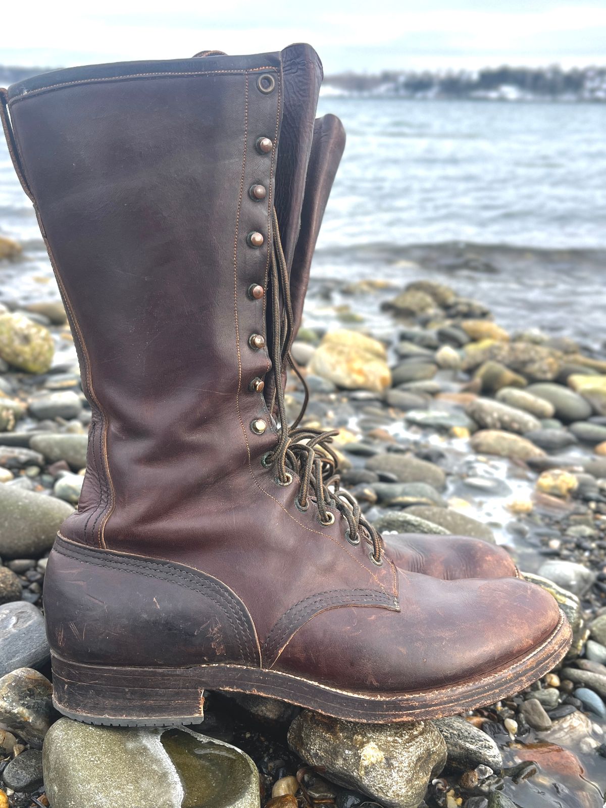 Photo by lighthouse on December 27, 2025 of the Bone Dry Shoe Co Model 26 Work Boot in Unknown Leather.
