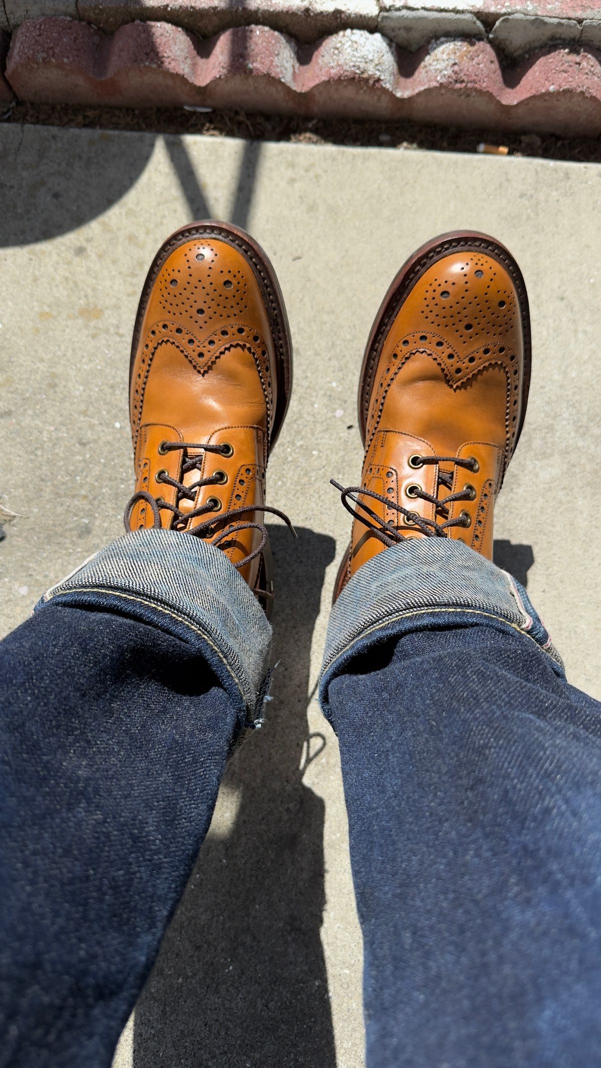 Photo by SundayDuffer on April 8, 2025 of the Loake Bedale in Calf.