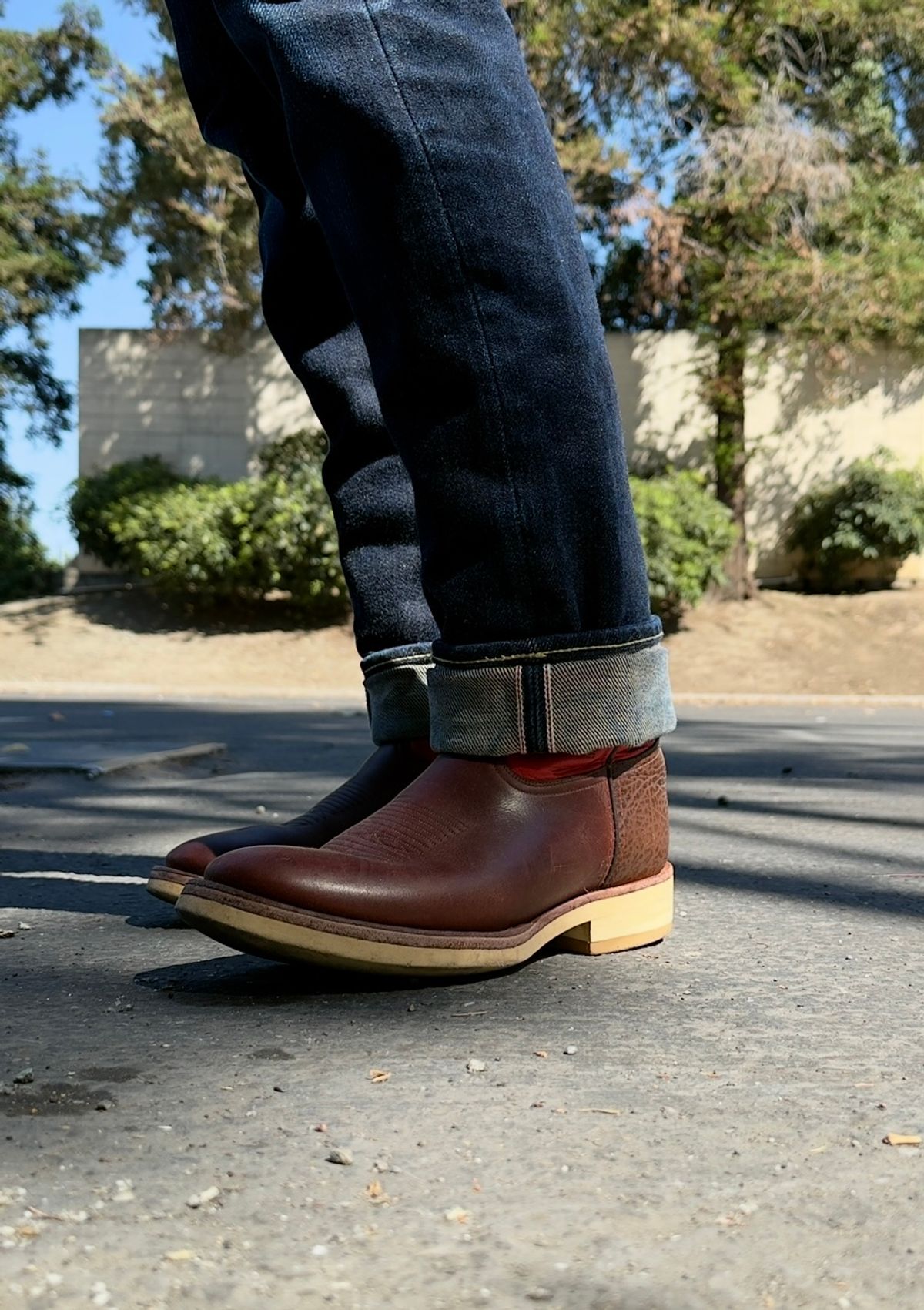 Photo by SundayDuffer on July 7, 2025 of the Double-H Roper in Oiled Tan.