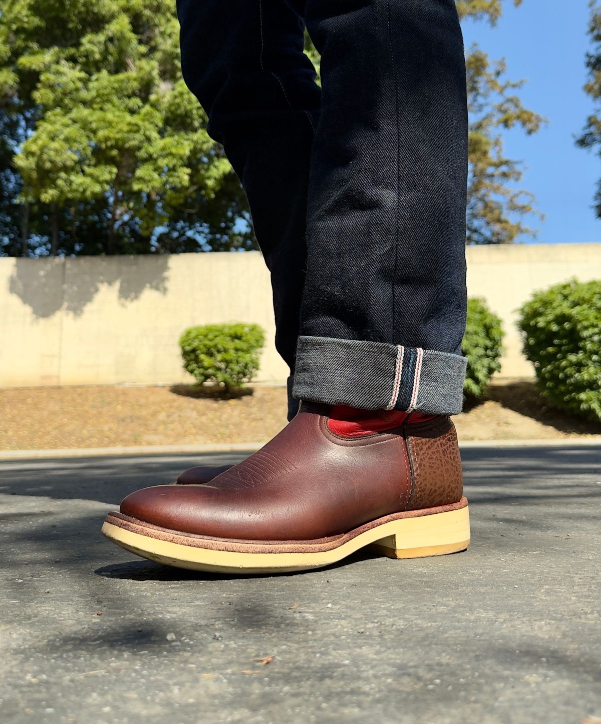 Photo by SundayDuffer on April 9, 2025 of the Double-H Roper in Oiled Tan.