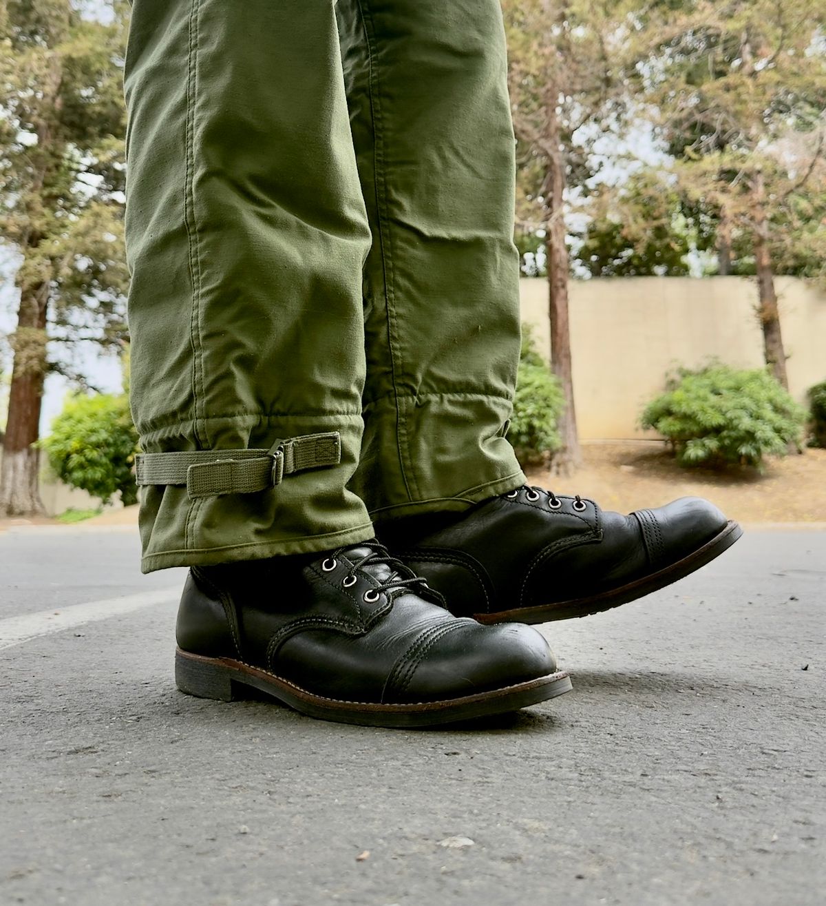 Photo by SundayDuffer on April 19, 2025 of the Red Wing 8084 Iron Ranger Black Harness in Black Bison.