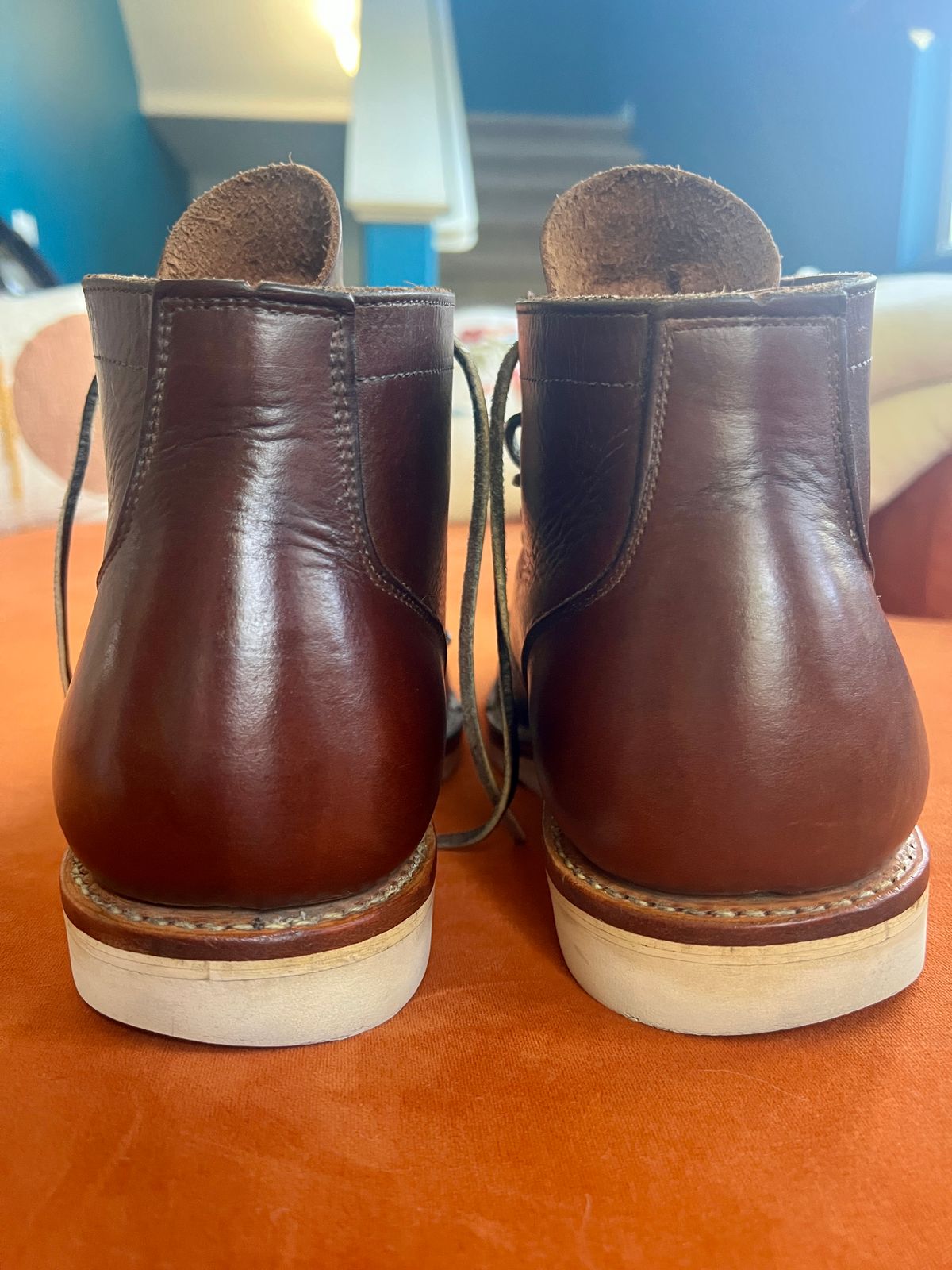 Photo by Solis on October 5, 2025 of the Viberg Service Boot in Horween Brown Chromexcel.