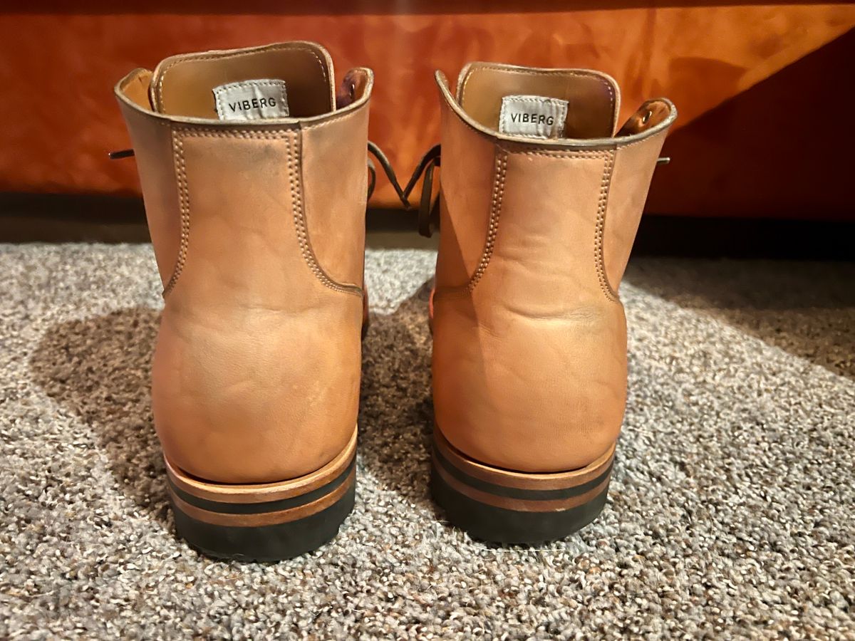 Photo by Solis on November 5, 2024 of the Viberg Service Boot in Maryam Col. 1060 TPR Horsebutt.