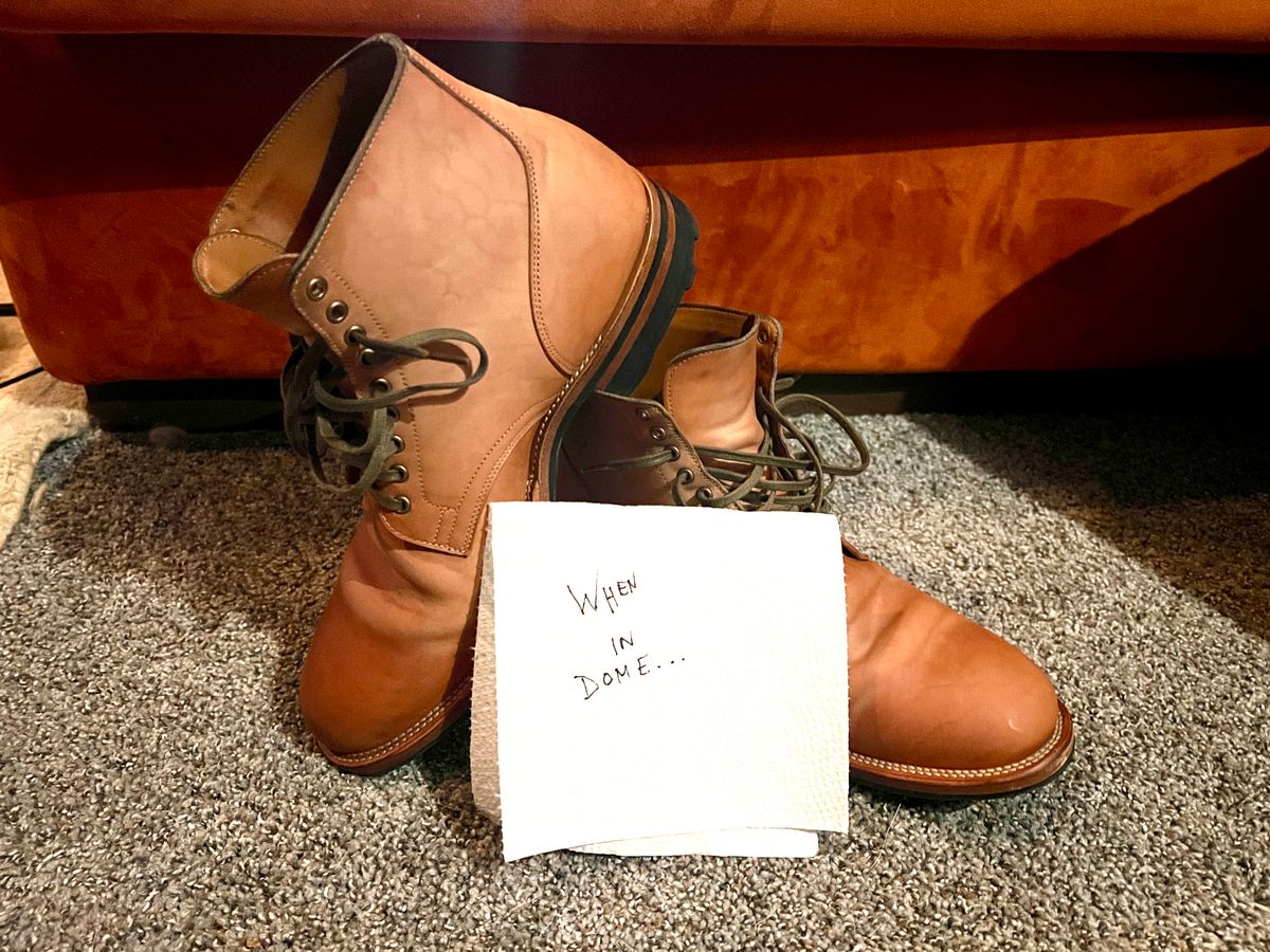 Photo by Solis on November 5, 2024 of the Viberg Service Boot in Maryam Col. 1060 TPR Horsebutt.