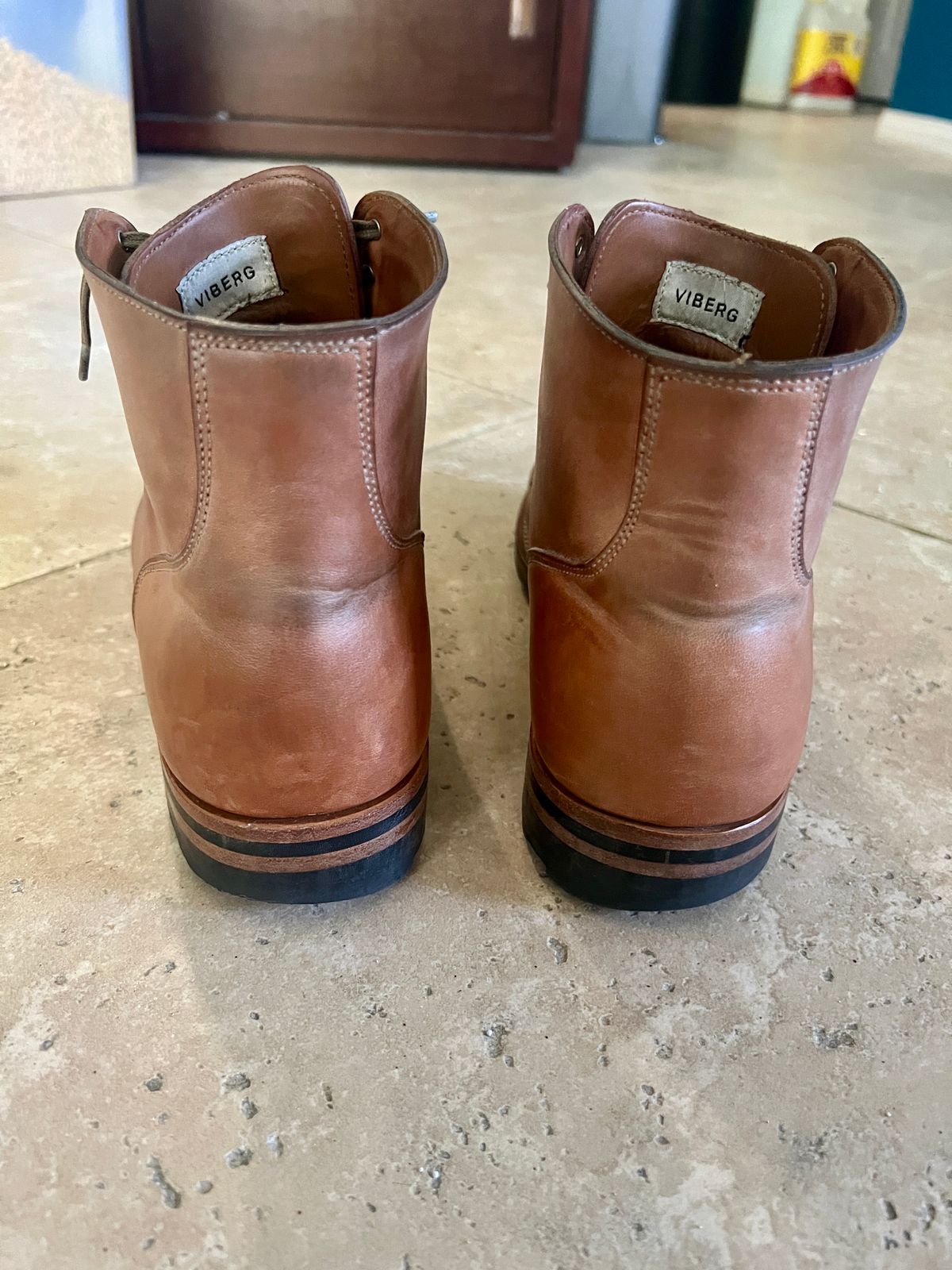 Photo by Solis on January 5, 2025 of the Viberg Service Boot in Maryam Col. 1060 TPR Horsebutt.