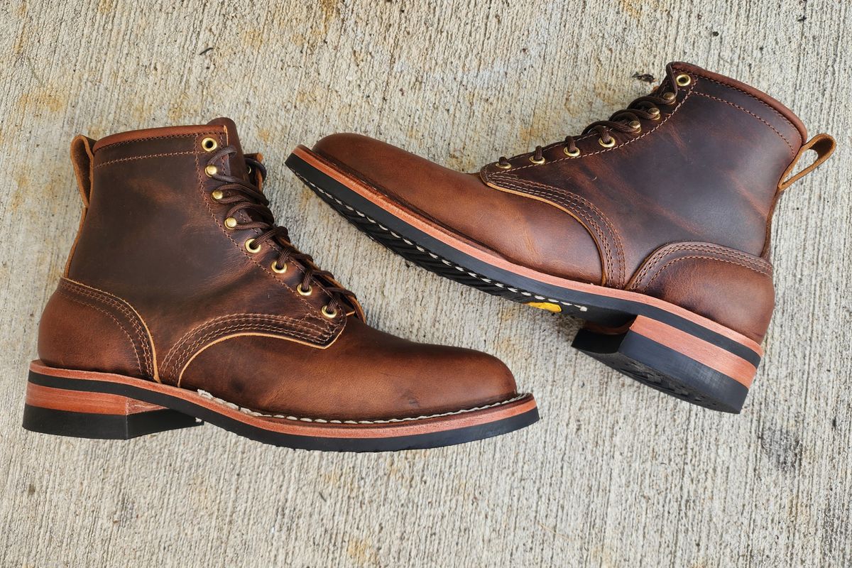 Photo by Yellowfin2na on September 30, 2025 of the Nicks Falcon in Horween Orange Predator.