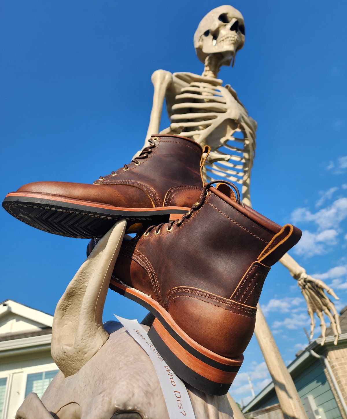 Photo by Yellowfin2na on October 1, 2025 of the Nicks Falcon in Horween Orange Predator.