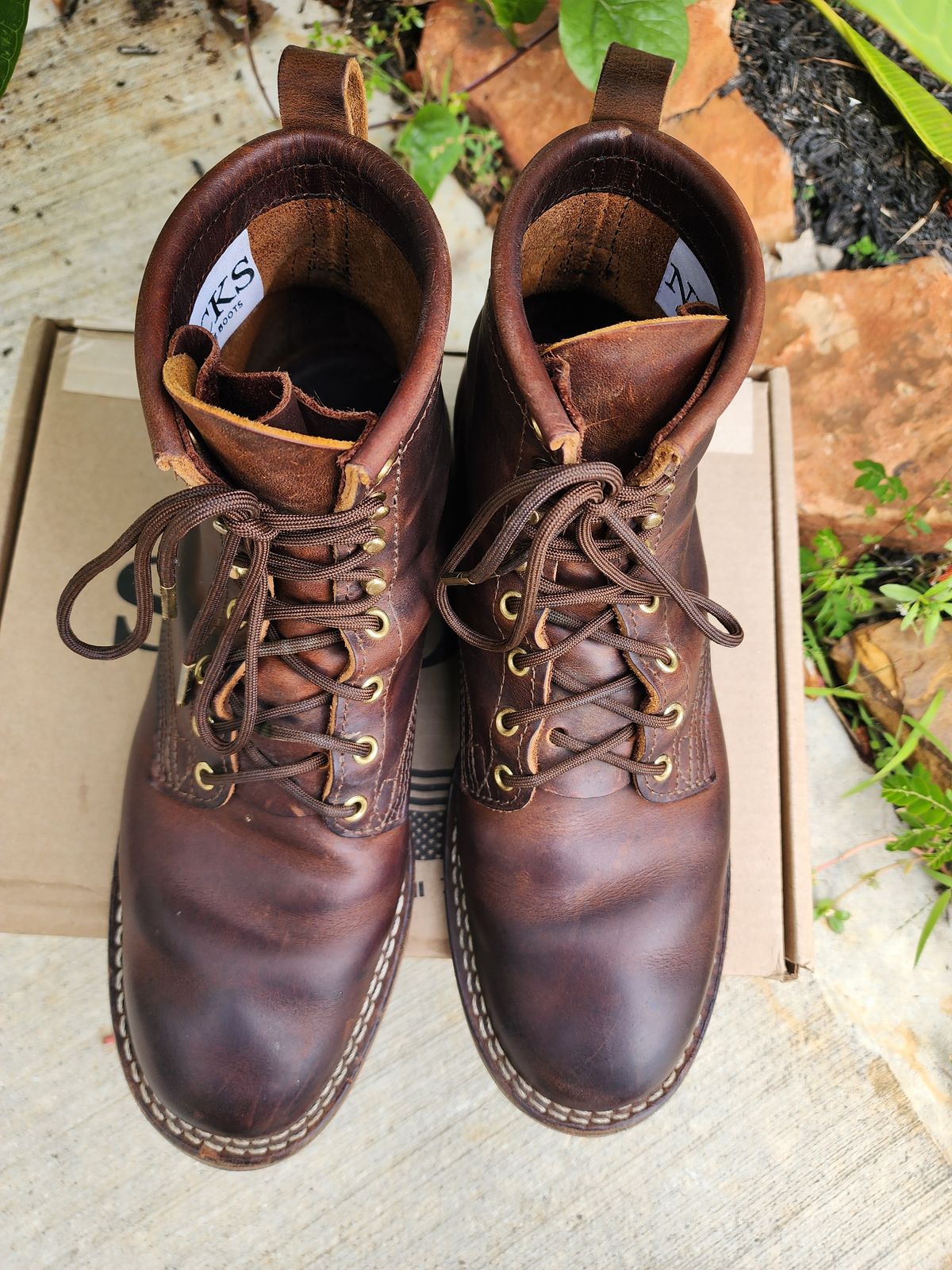 Photo by Yellowfin2na on November 1, 2025 of the Nicks Falcon in Horween Orange Predator.