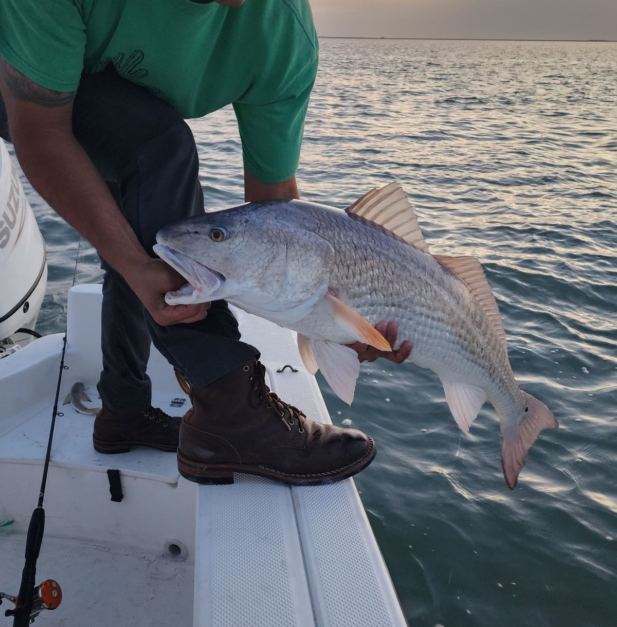 Photo by Yellowfin2na on November 29, 2025 of the Nicks Falcon in Horween Orange Predator.