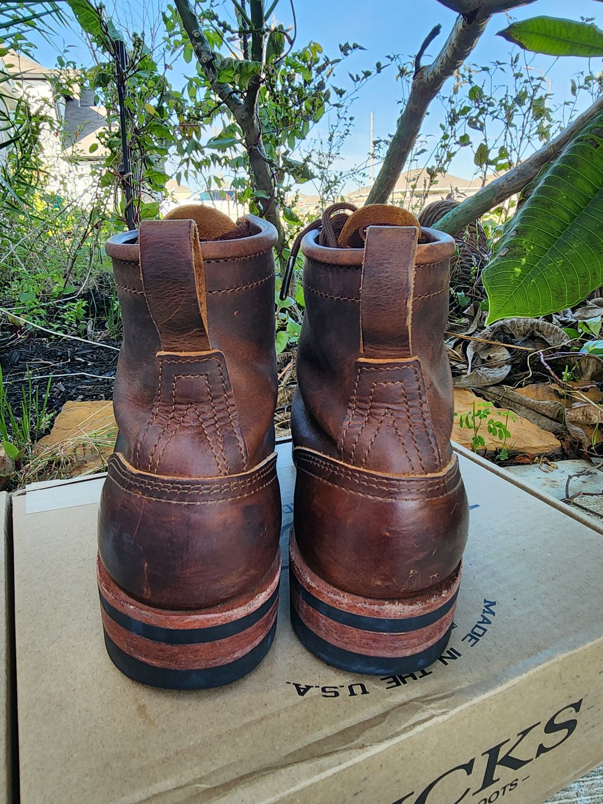 Photo by Yellowfin2na on December 2, 2025 of the Nicks Falcon in Horween Orange Predator.