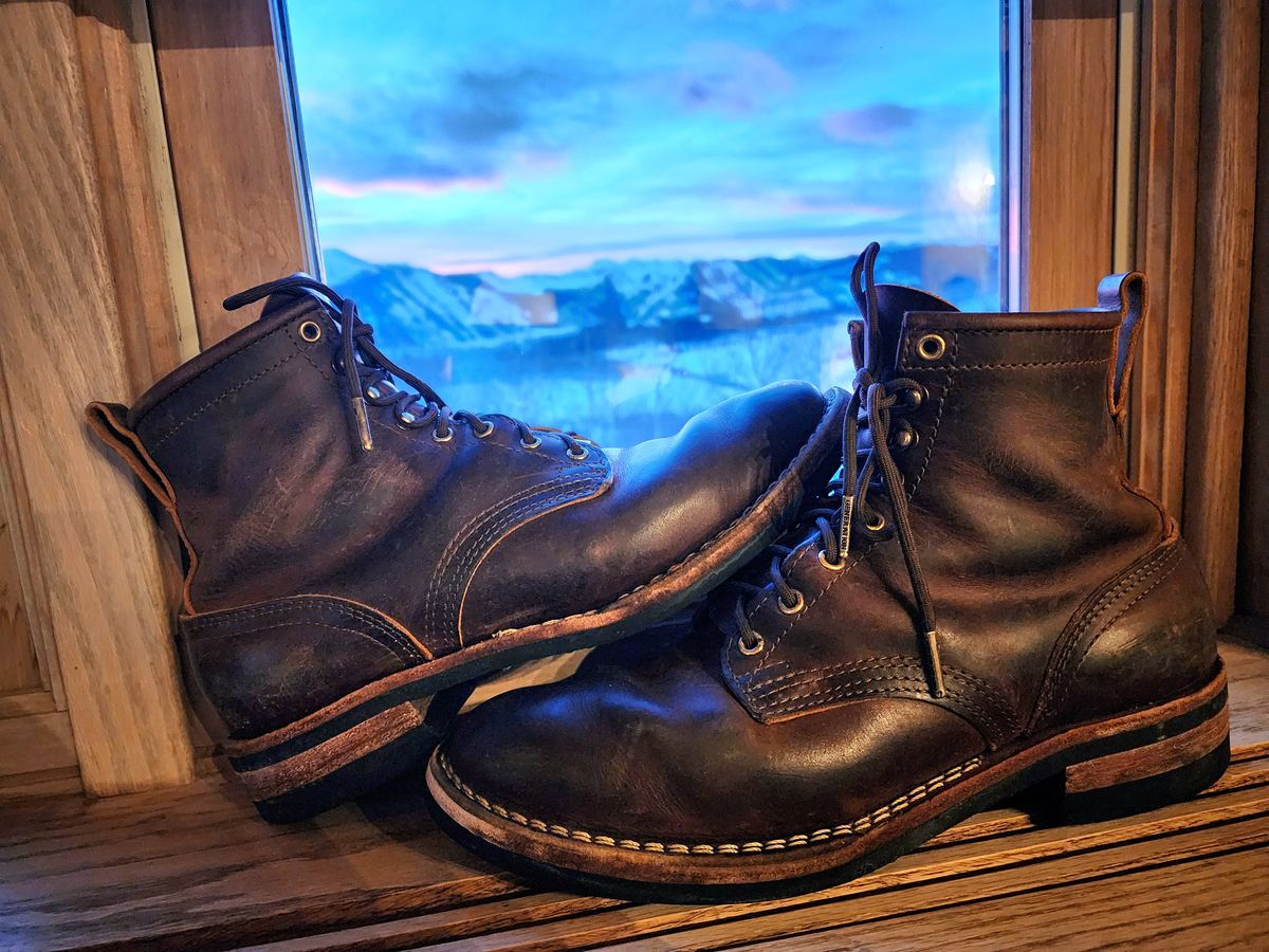 Photo by Yellowfin2na on December 10, 2025 of the Nicks Falcon in Horween Orange Predator.