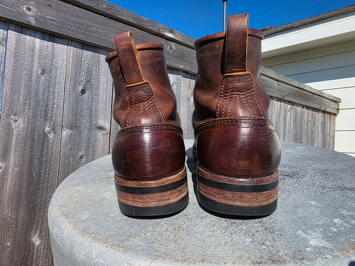 Photo by Yellowfin2na on January 31, 2026 of the Nicks Falcon in Horween Orange Predator.