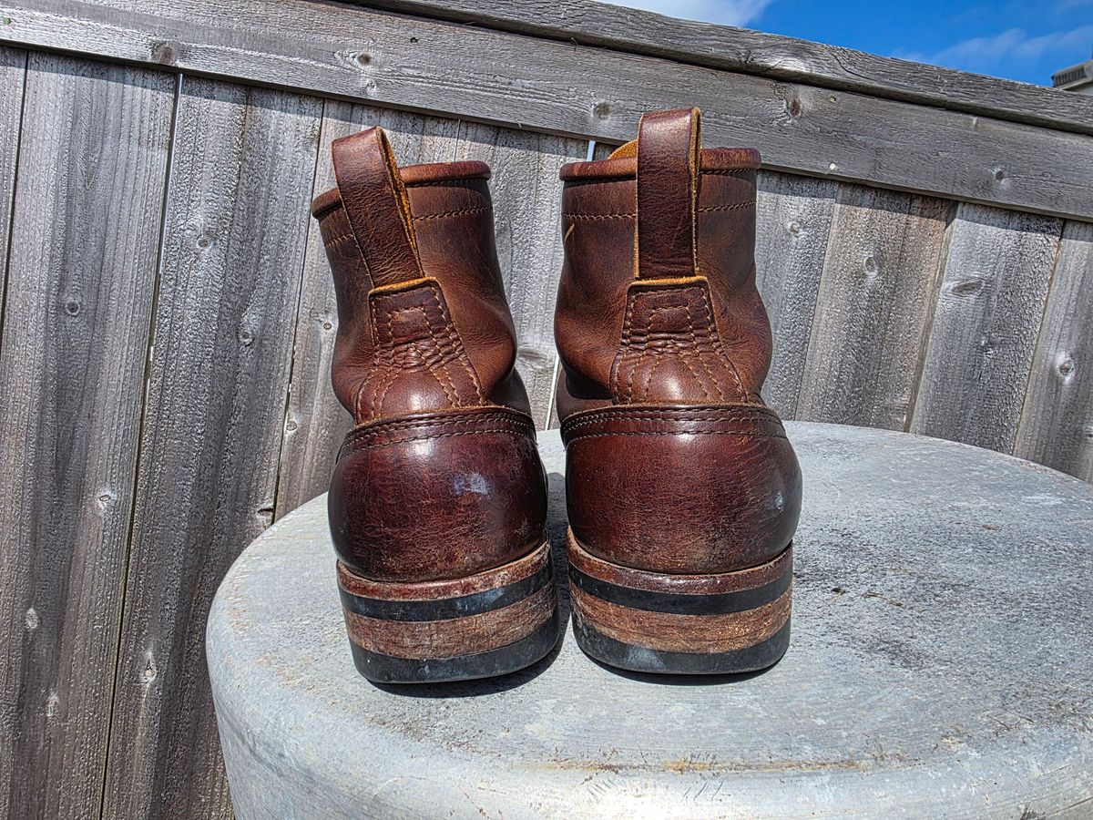 Photo by Yellowfin2na on March 2, 2026 of the Nicks Falcon in Horween Orange Predator.