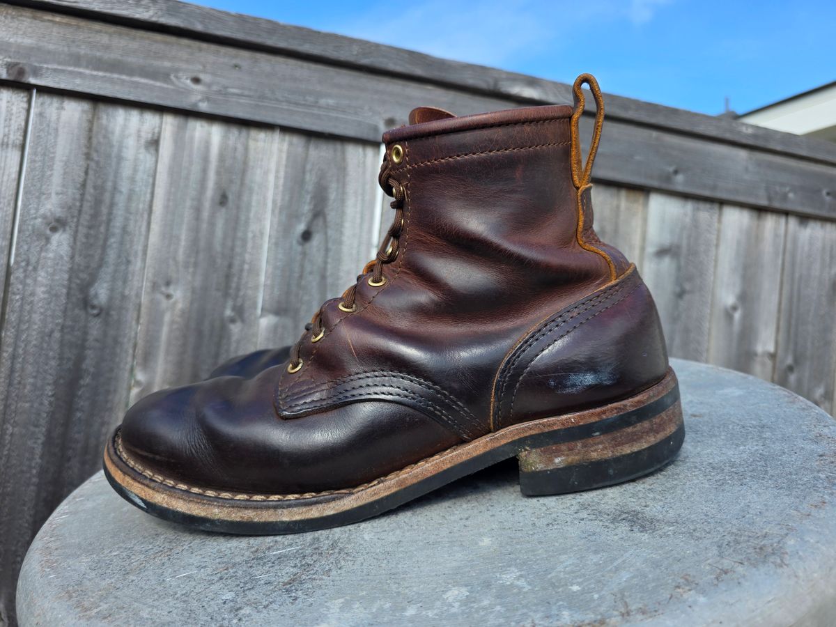 Photo by Yellowfin2na on March 2, 2026 of the Nicks Falcon in Horween Orange Predator.