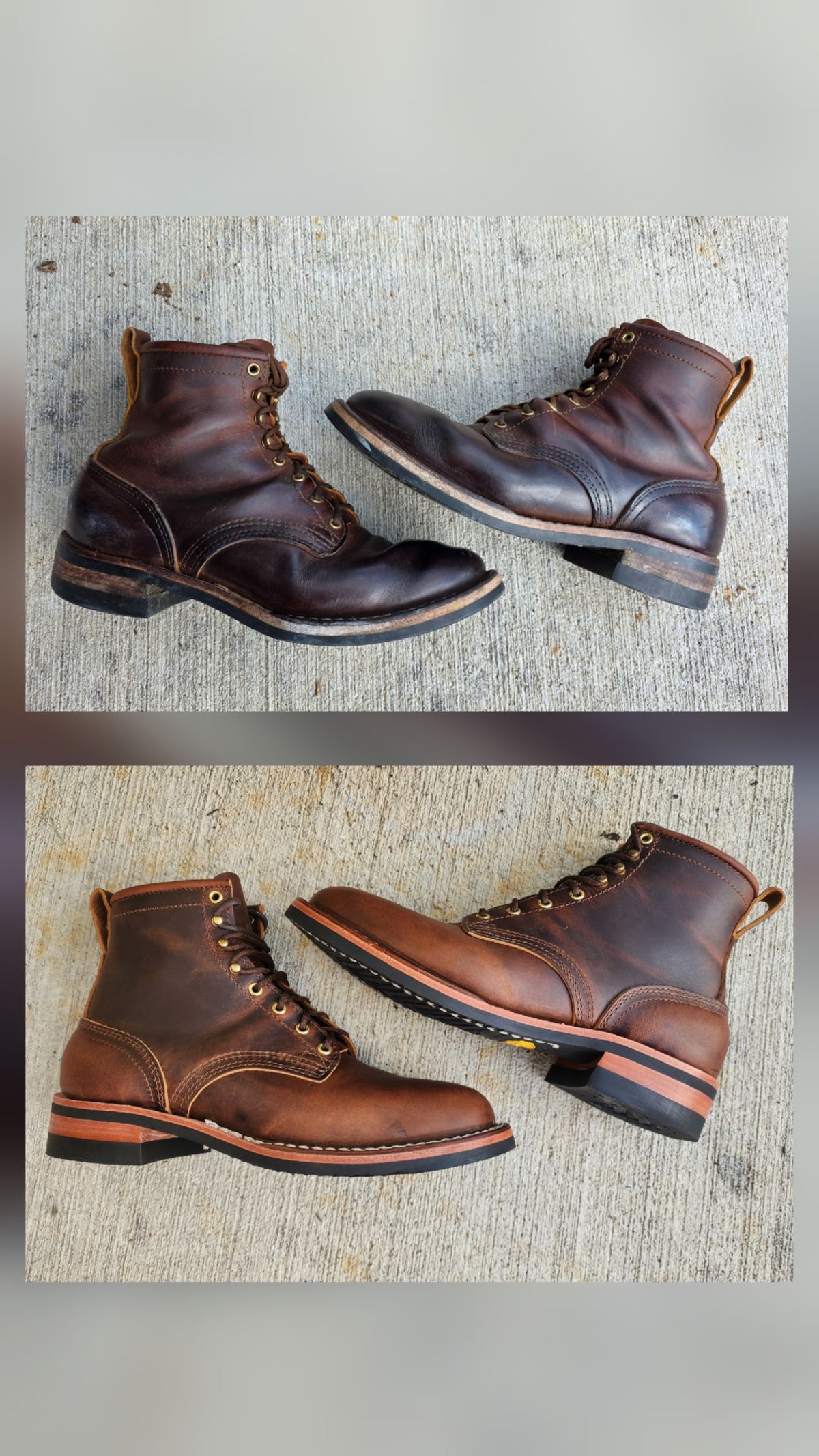 Photo by Yellowfin2na on March 2, 2026 of the Nicks Falcon in Horween Orange Predator.