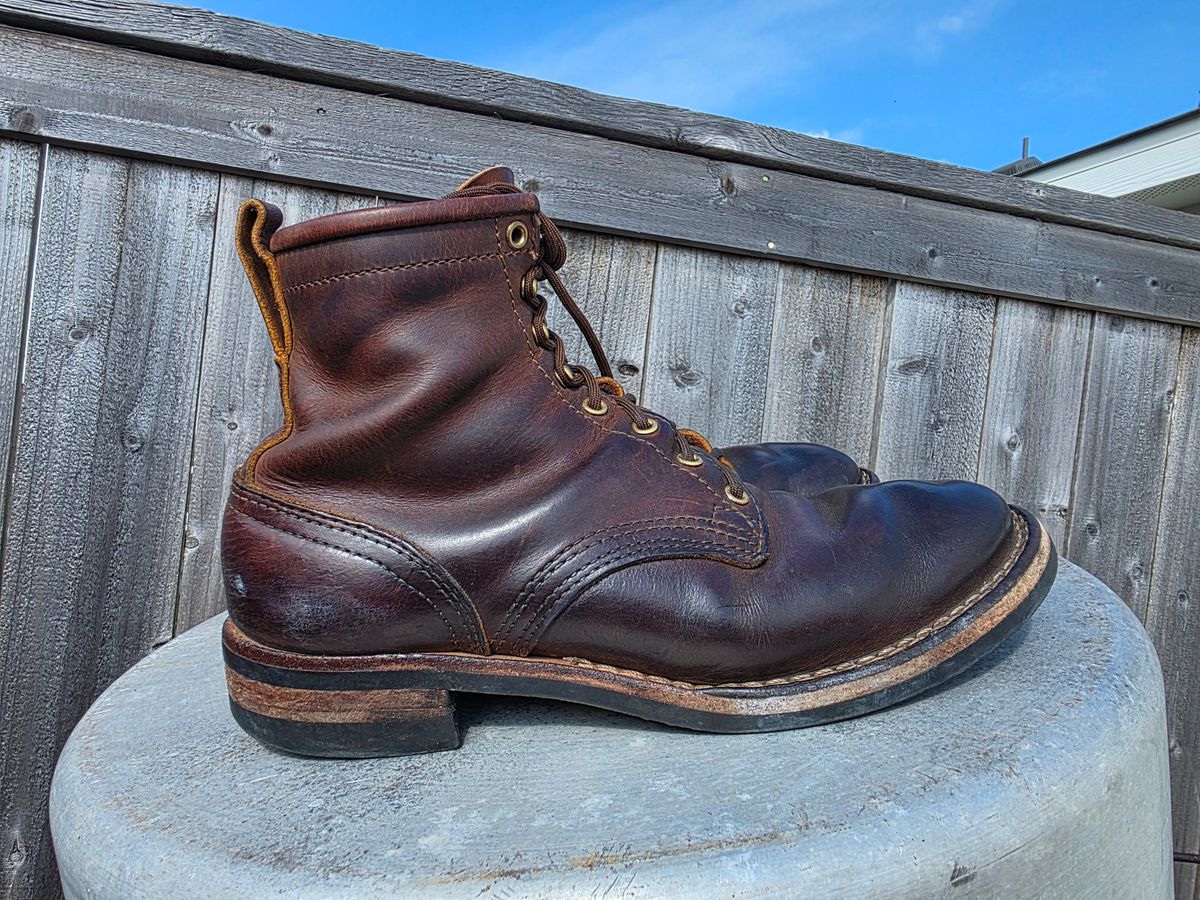 Photo by Yellowfin2na on March 2, 2026 of the Nicks Falcon in Horween Orange Predator.