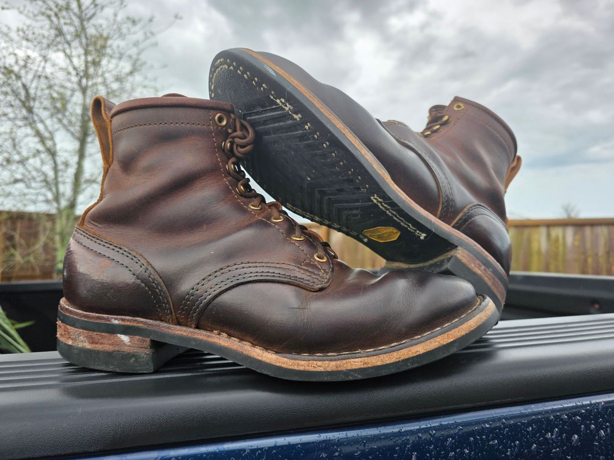 Photo by Yellowfin2na on March 8, 2026 of the Nicks Falcon in Horween Orange Predator.