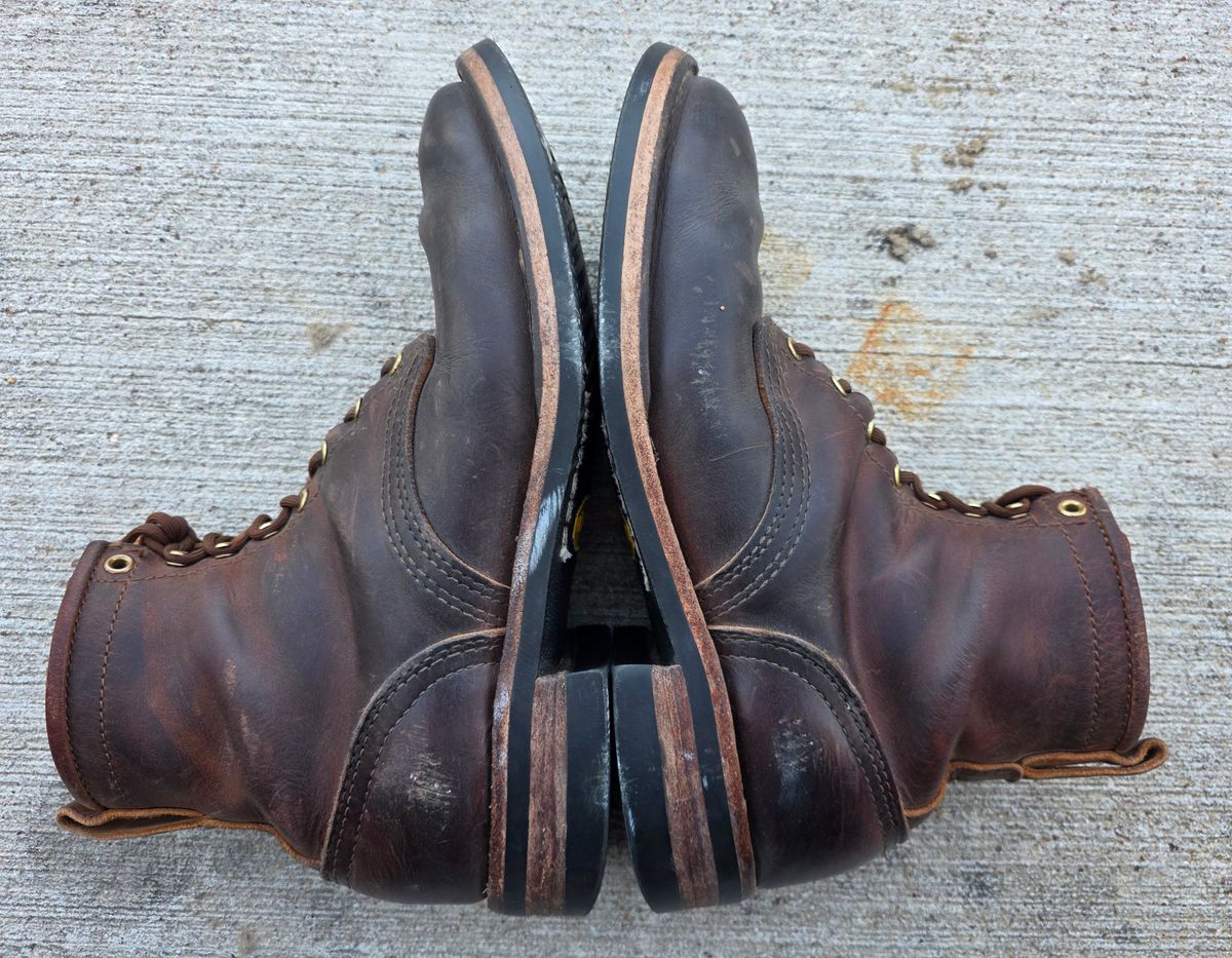 Photo by Yellowfin2na on March 19, 2026 of the Nicks Falcon in Horween Orange Predator.