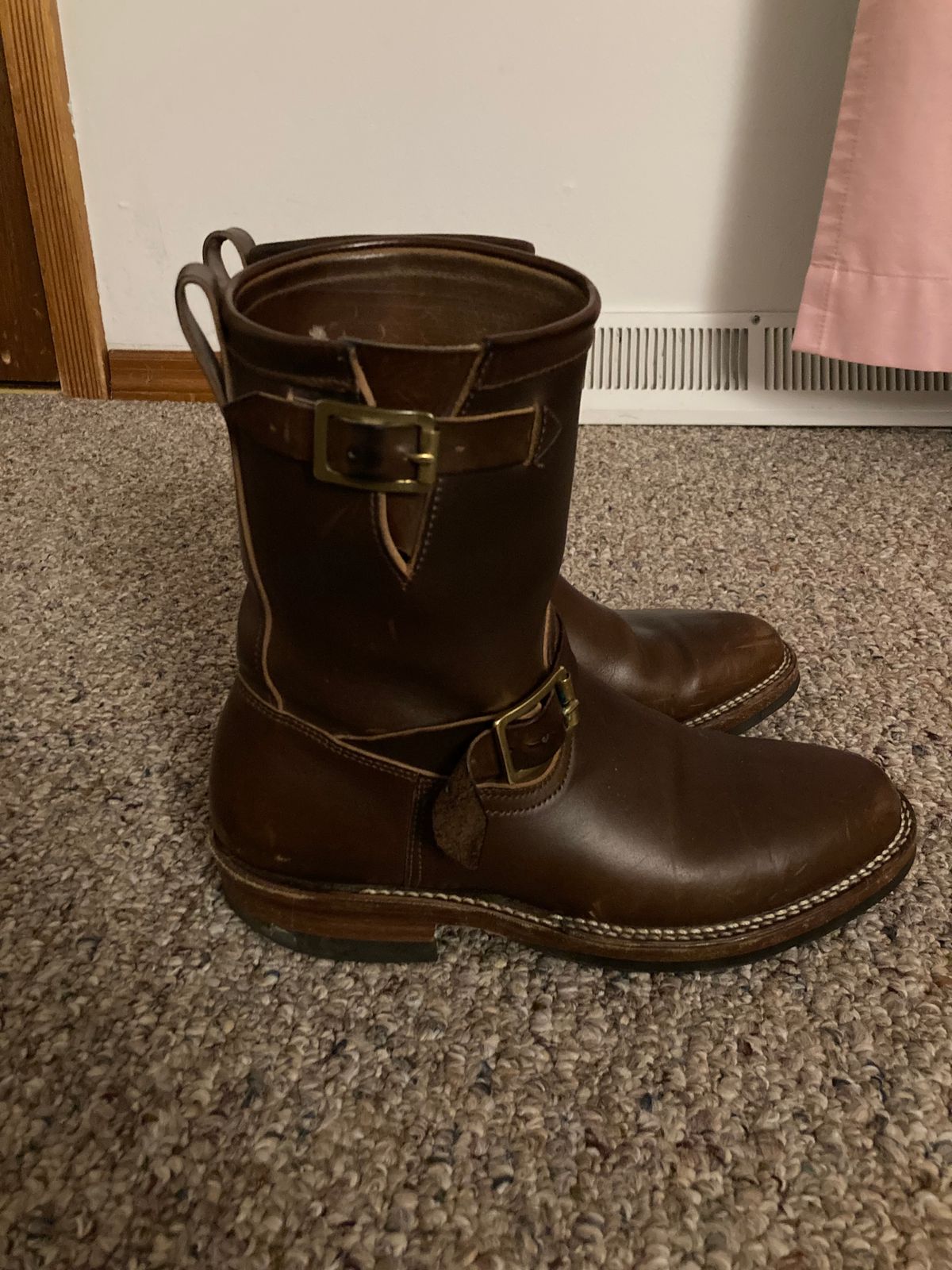 Photo by Rose_Chudley on April 30, 2024 of the Viberg Engineer in Horween Brown Chromexcel Horsebutt.