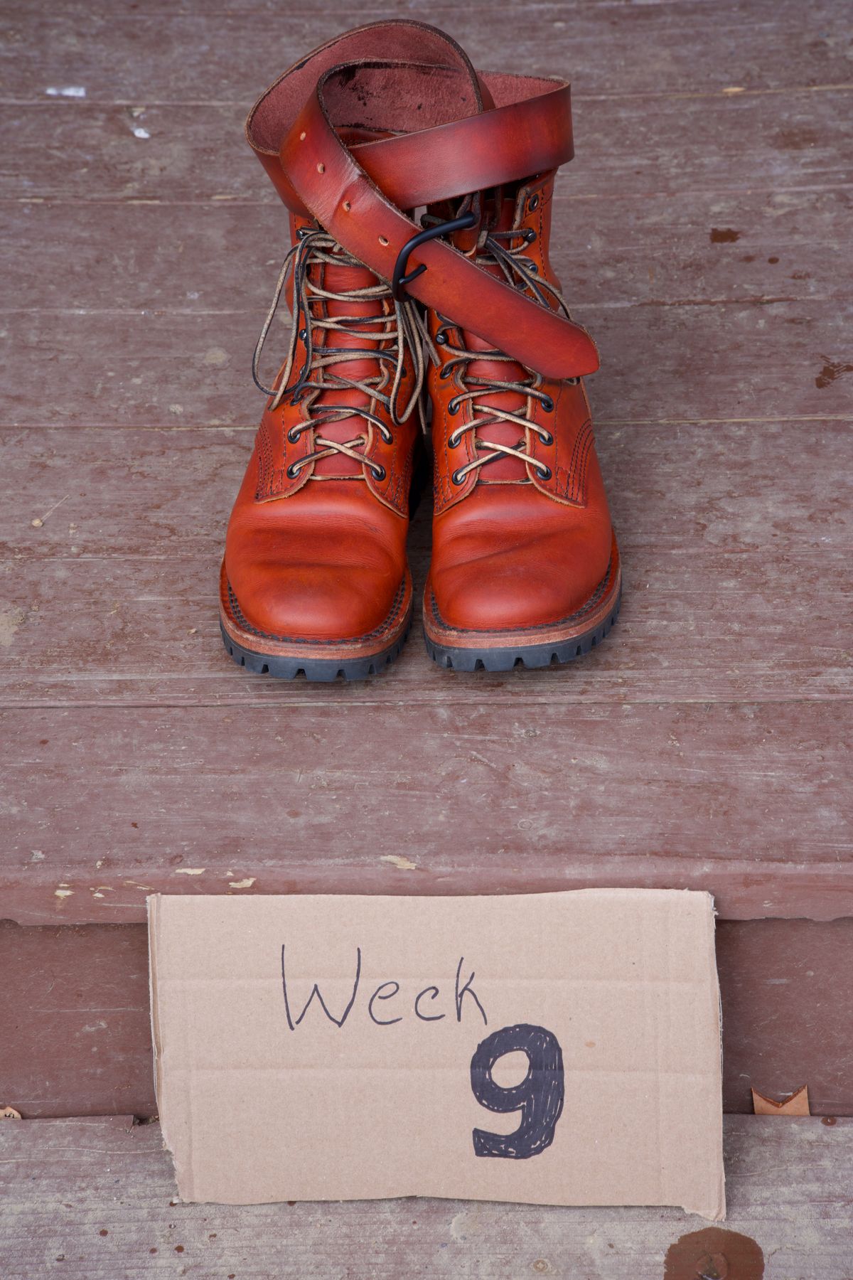 Photo by tr0n84 on December 5, 2025 of the Self-Made Belt in Unknown Natural Veg Tan.